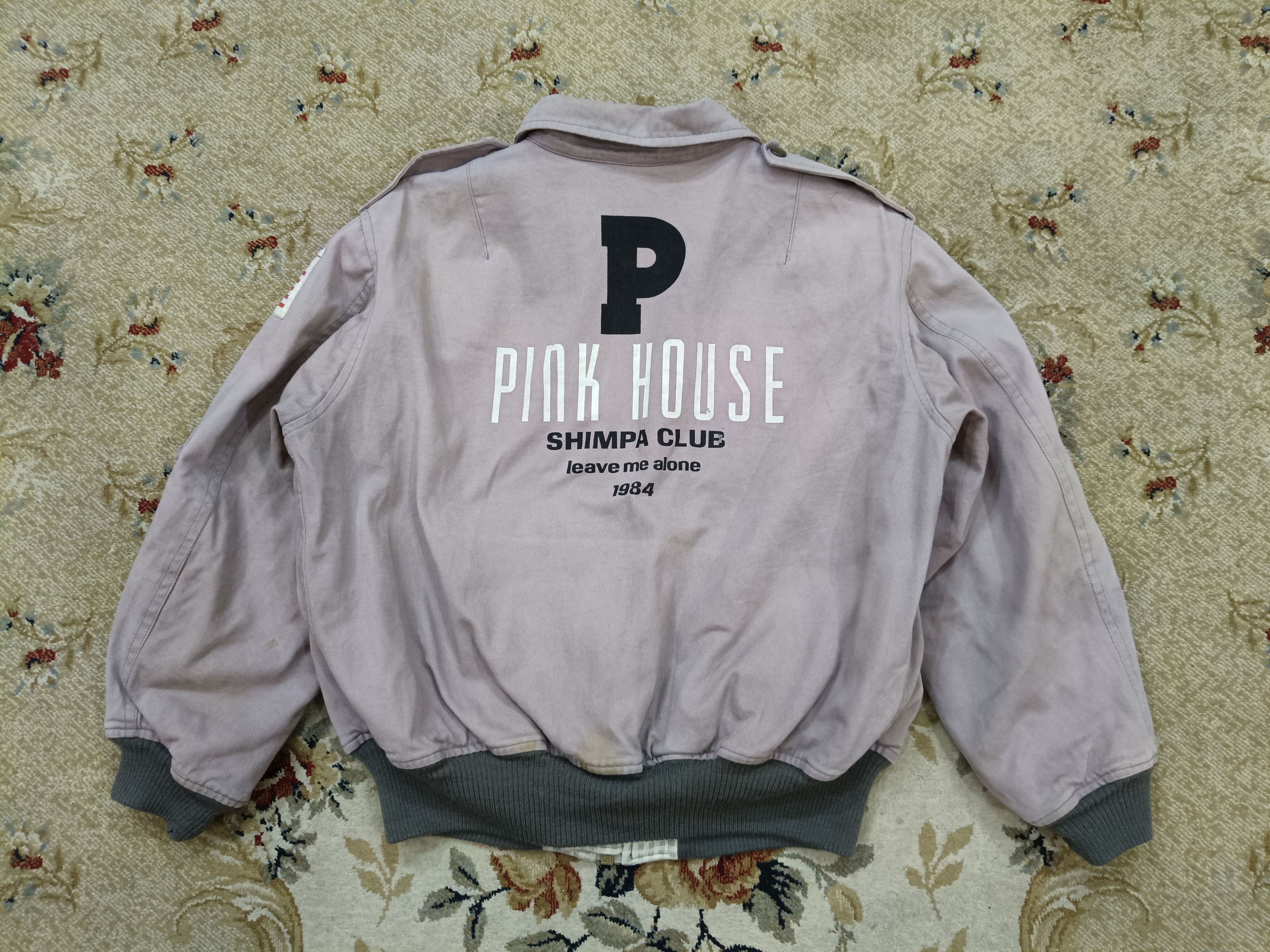 Karl Helmut × Pink House × Vintage Vintage Pink House Denim Bomber With USA Flag Size US M / EU 48-50 / 2 - 7 Thumbnail