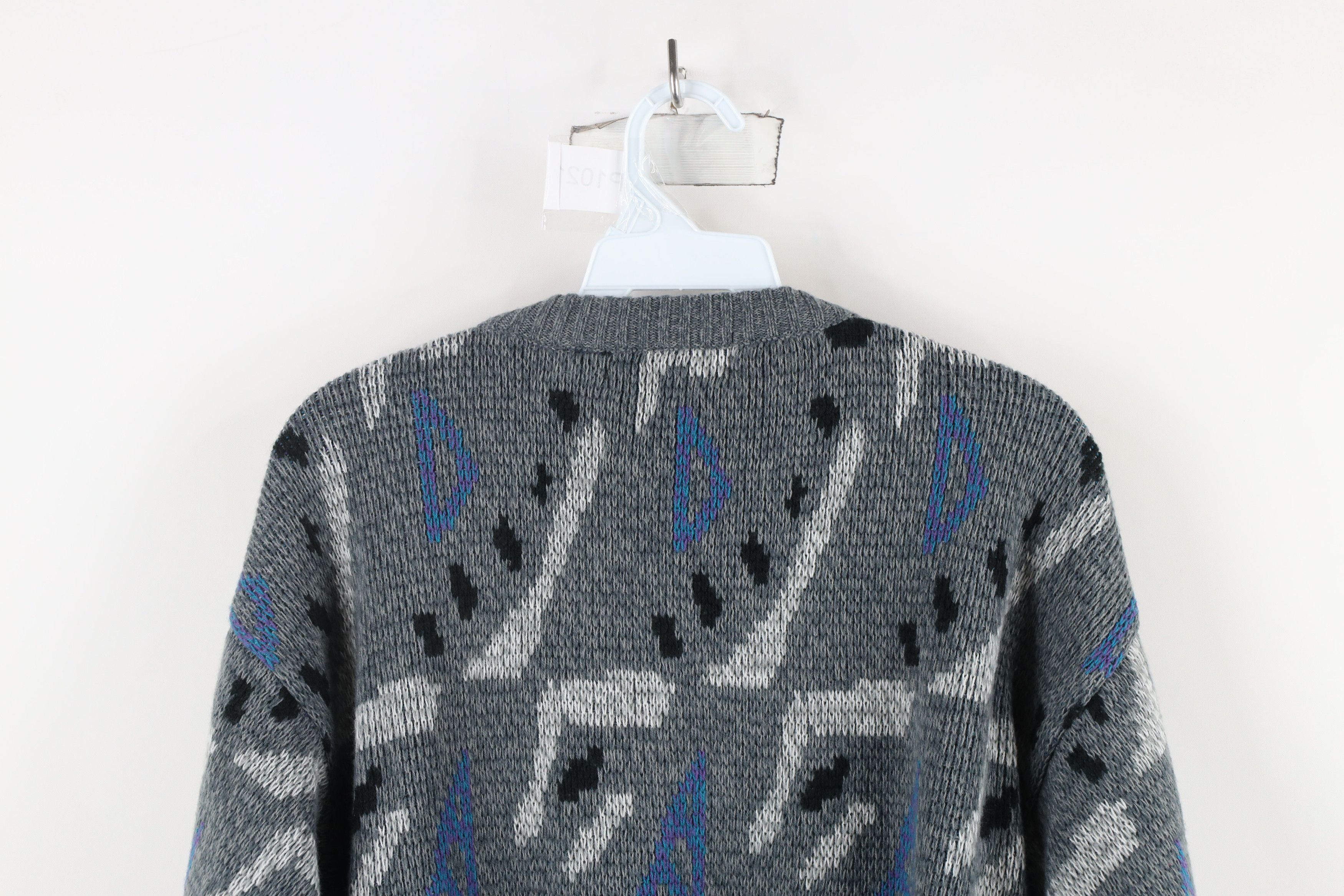 Vintage Vintage 90s Coogi Style Geometric Knit Grandma Sweater Size L / US 10 / IT 46 - 7 Thumbnail