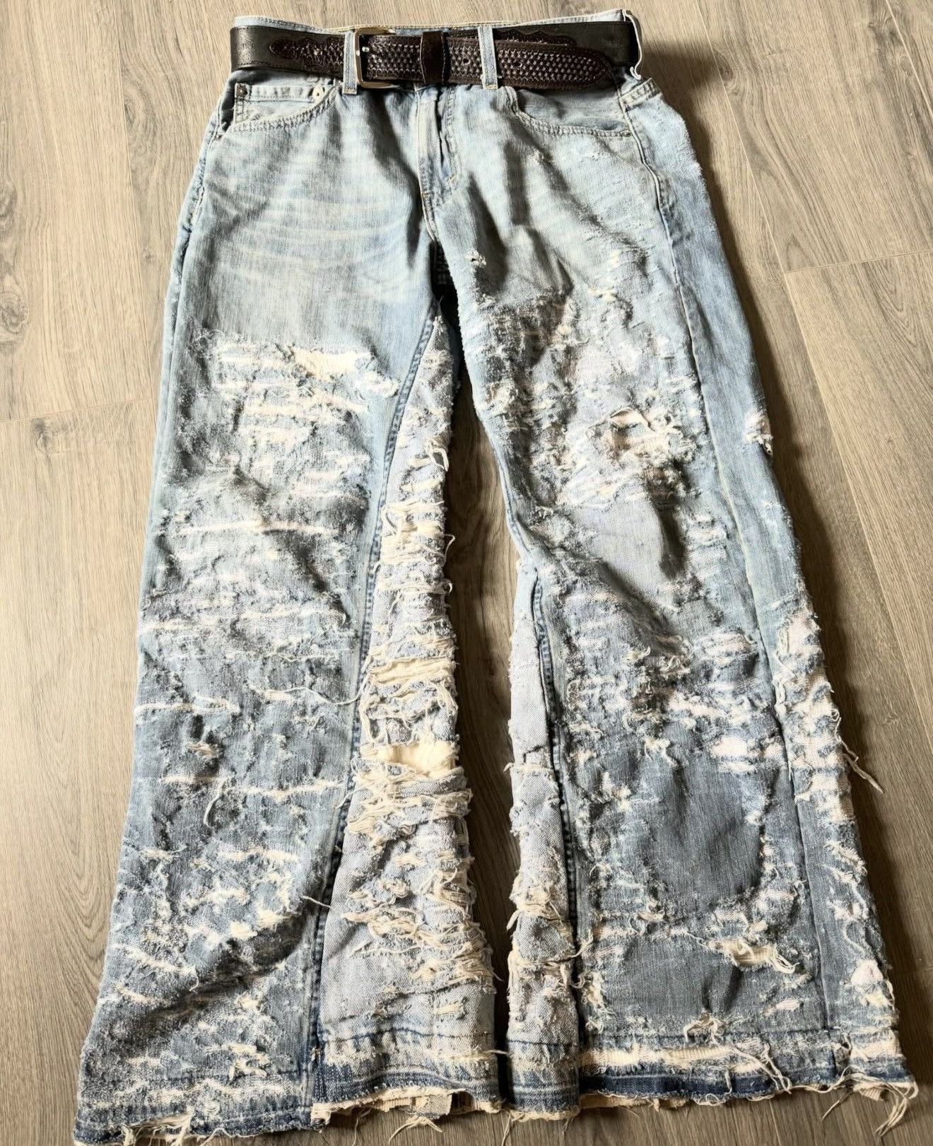 Other Mega Flared blue jeans Size US 31 - 1 Thumbnail