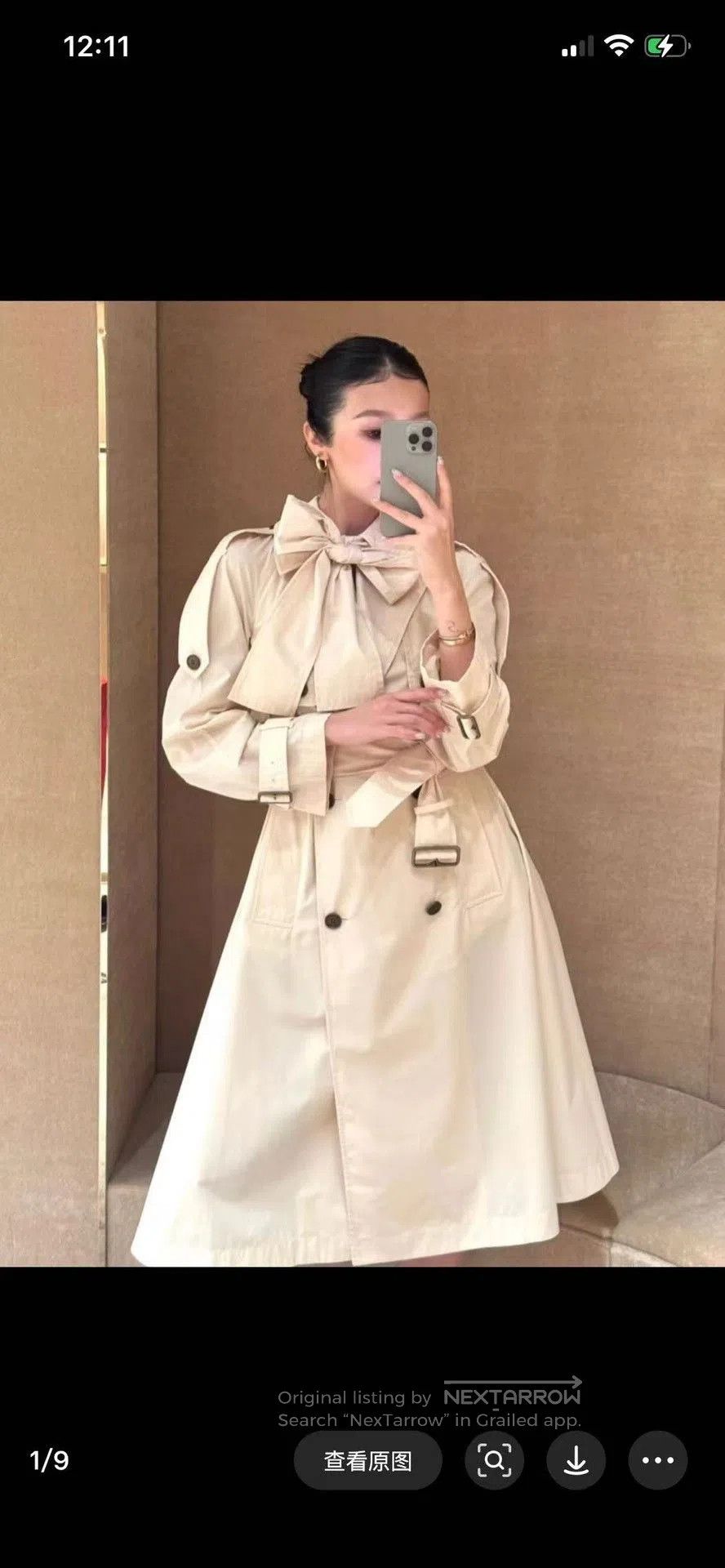 Burberry Burberry Trerose Trench Coat with Bow. Size M / US 6-8 / IT 42-44 - 2 Thumbnail