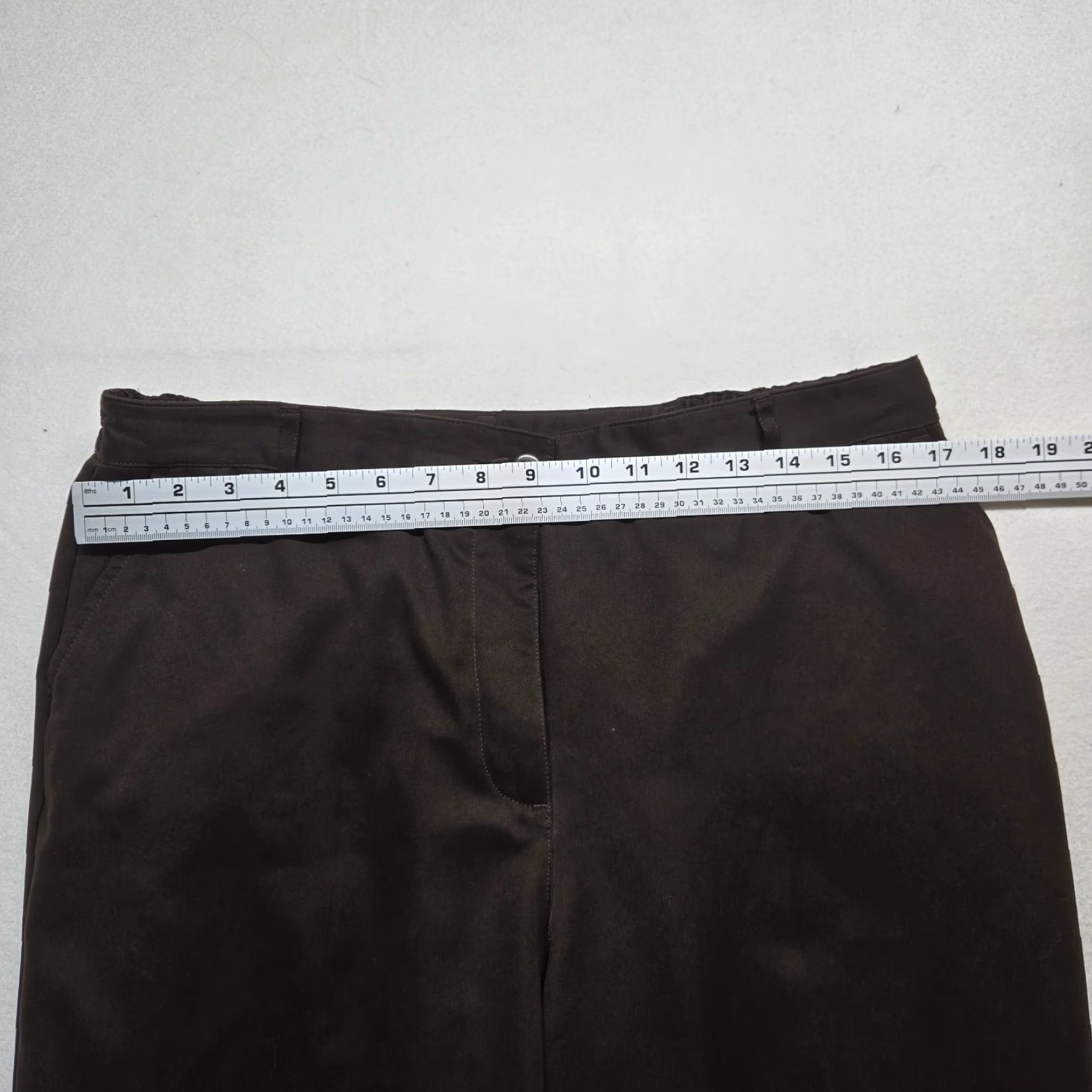 Vintage Alia Pull On Elastic Waist Brown Pants Women 14P Petite High Rise Size 36" / US 14 / IT 50 - 5 Thumbnail