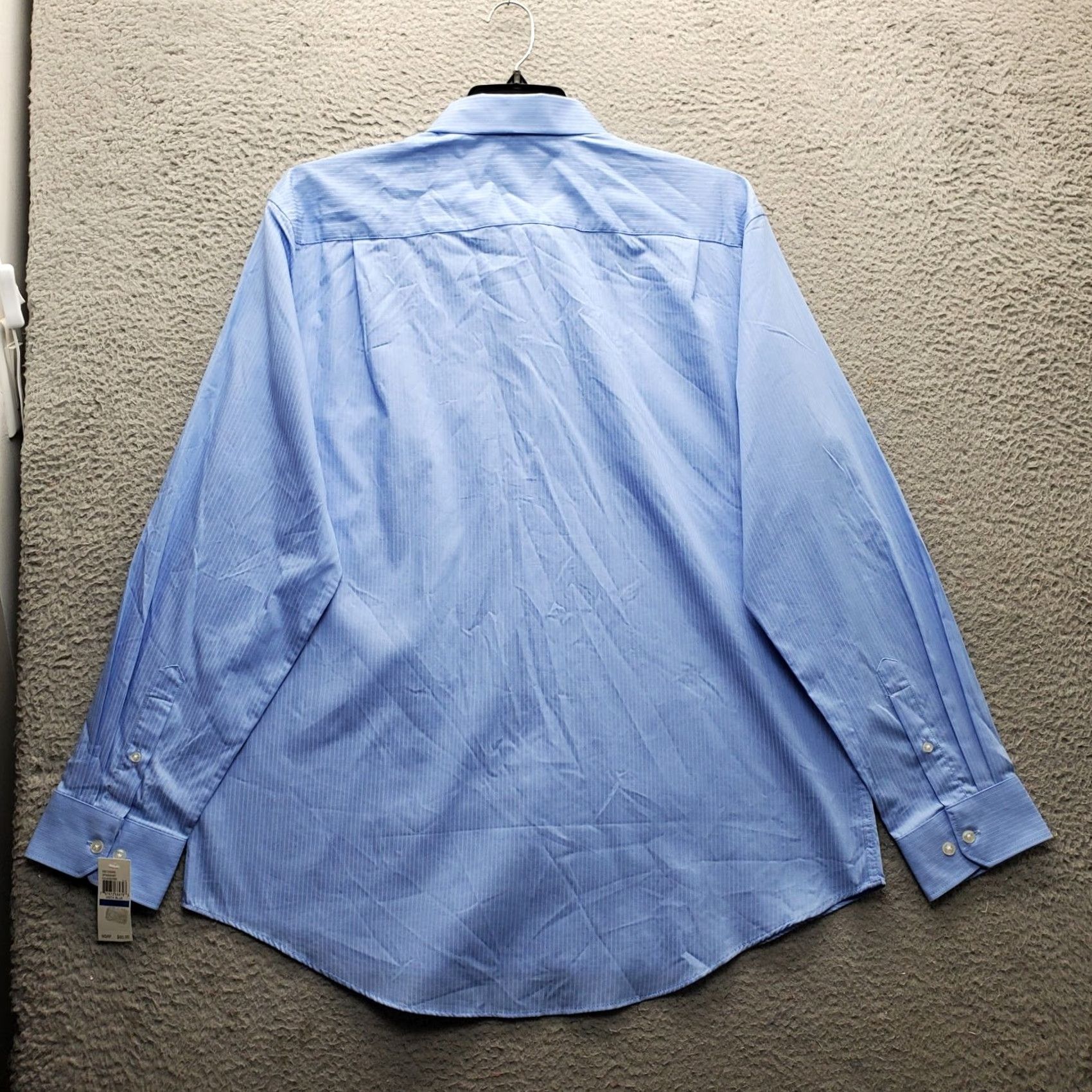 Van Heusen Van Heusen Dress Shirt Mens XL Blue Striped Flex Natural Stretch Stay Put Collar Shirt Size 46R - 2 Thumbnail