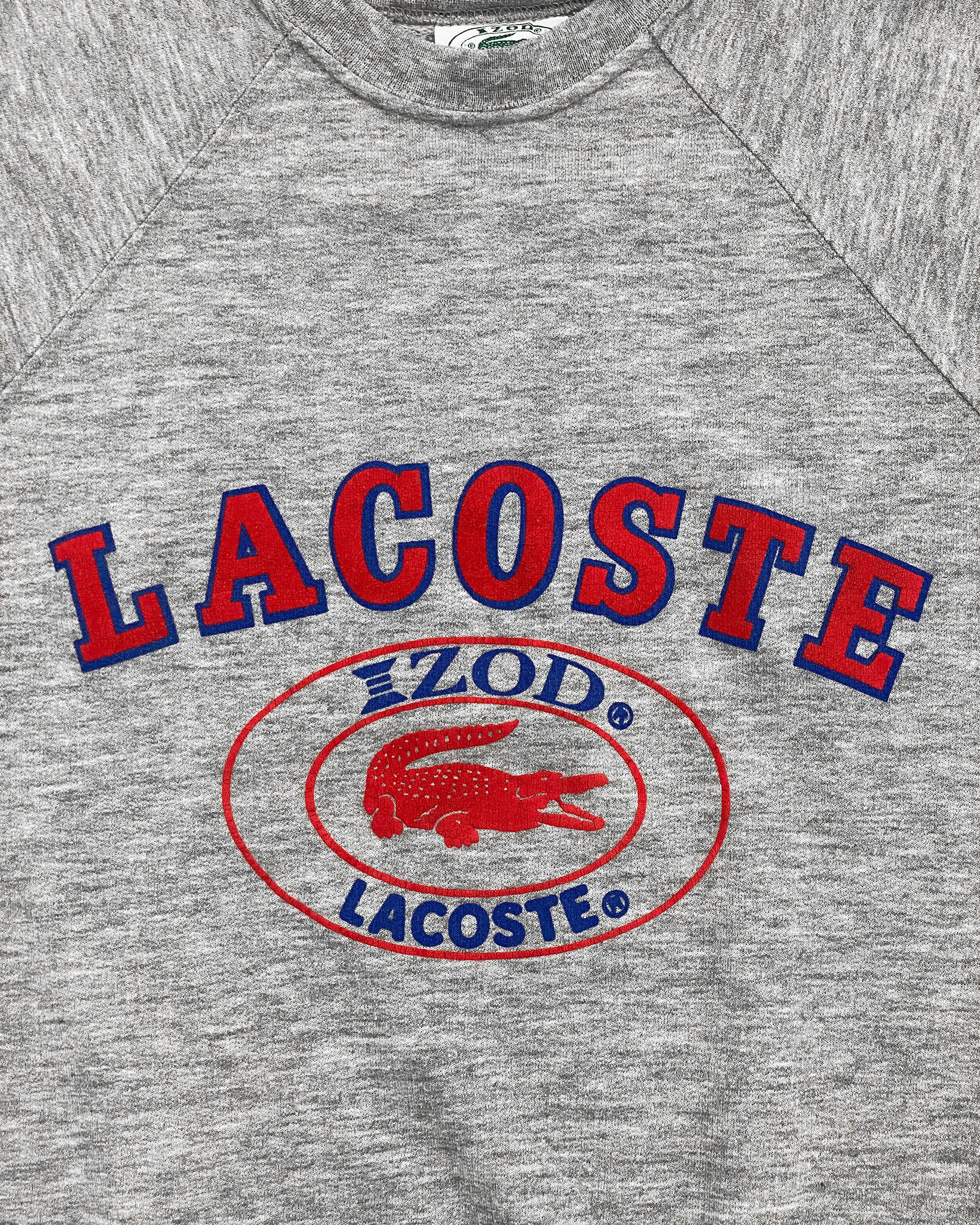 Lacoste Izod 1980s Raglan Logo Crewneck Size US L / EU 52-54 / 3 - 4 Thumbnail