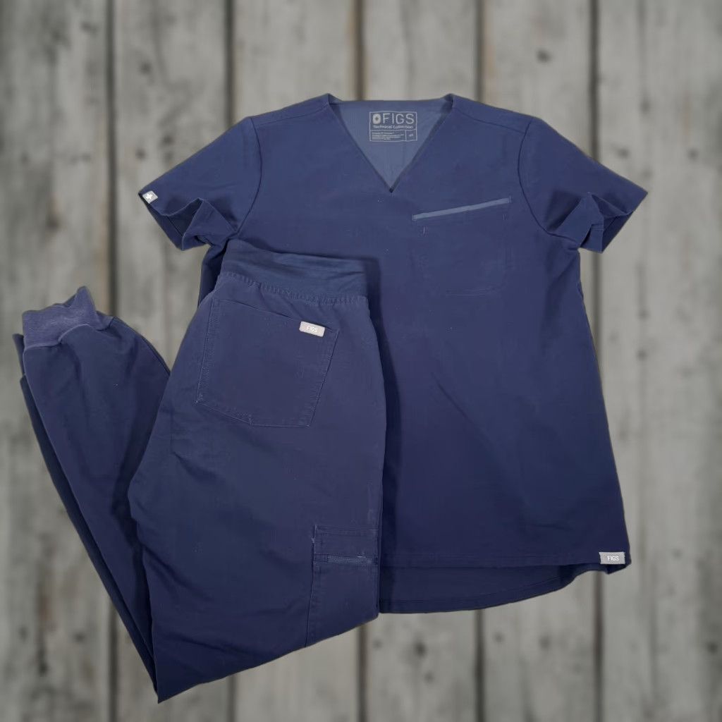 Vintage Figs Scrub Set Navy XS Technical Collection Jogger Pants Top Medical Womens Size XS / US 0-2 / IT 36-38 - 1 Thumbnail