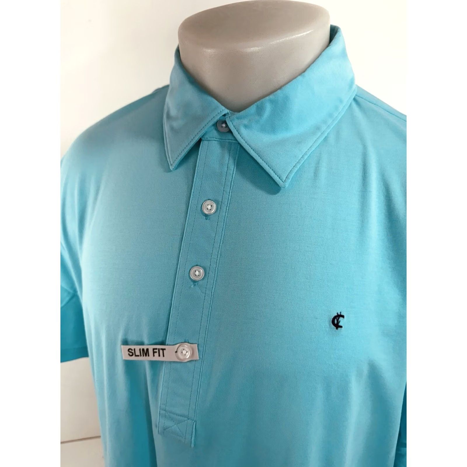 Vintage Criquet Austin - NEW w TAG - SLIM FIT Embroidered Logo XXL Golf Polo Shirt Shirt Mens 2XL Ipanema Blue Size US XXL / EU 58 / 5 - 3 Thumbnail