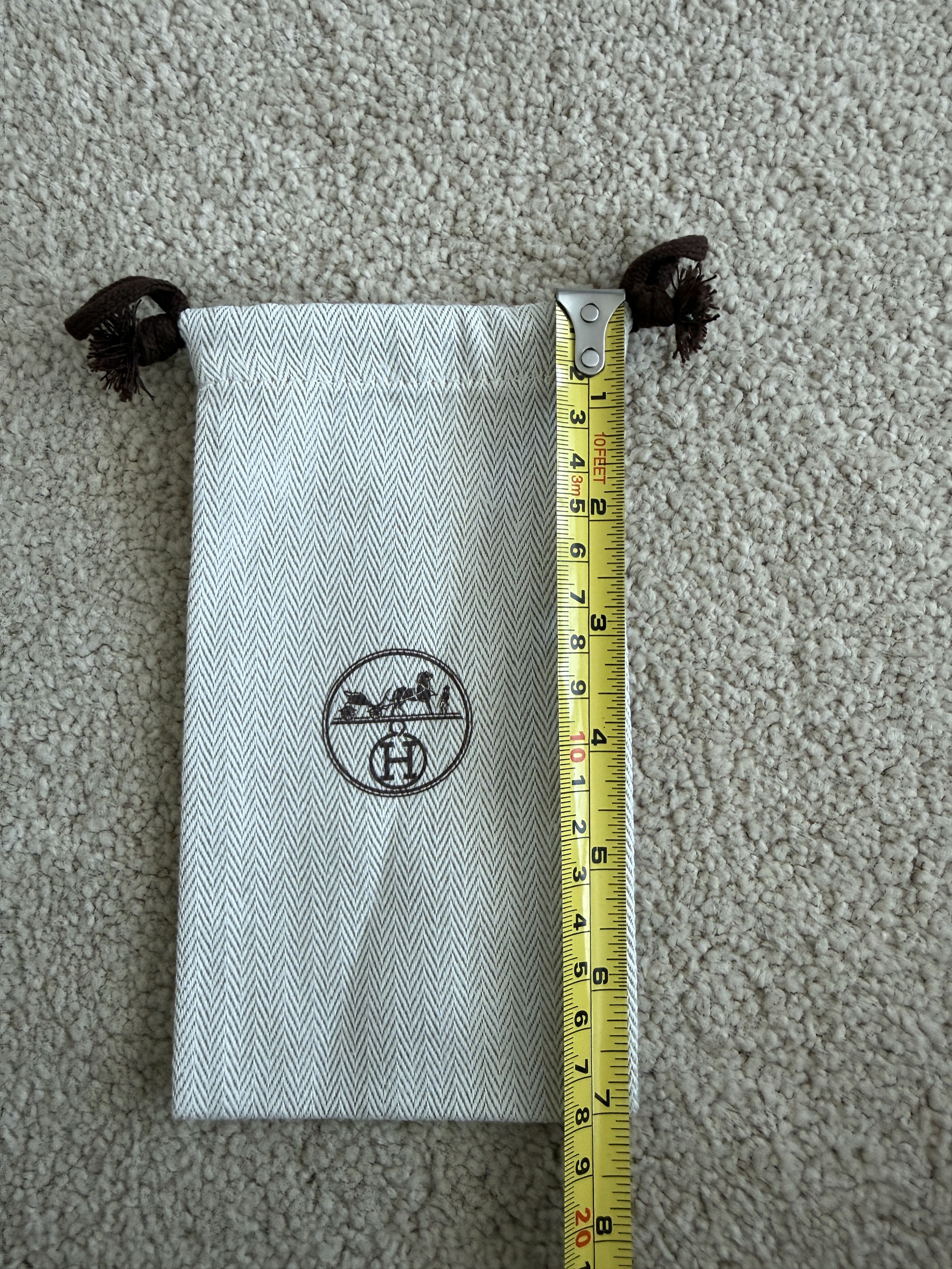 Hermes Authentic Hermes Herringbone Tweed Small Drawstring Dustbag Size ONE SIZE - 3 Thumbnail