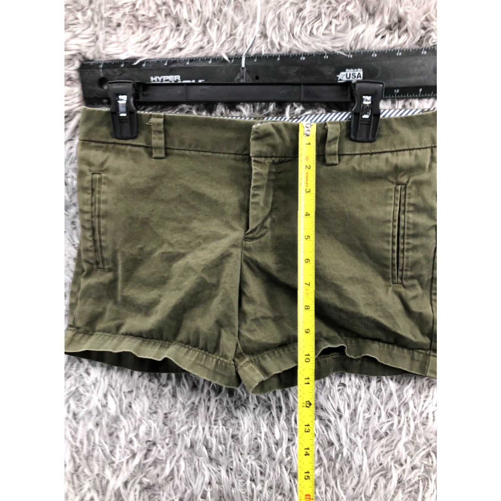 Vintage Stylus Shorts Womens Chino Style Mid Rise Regular Fit Green 32 in Waist Medium Wash 3 in Inseam Denim Shirt? Size 27" / US 4 / IT 40 - 3 Thumbnail