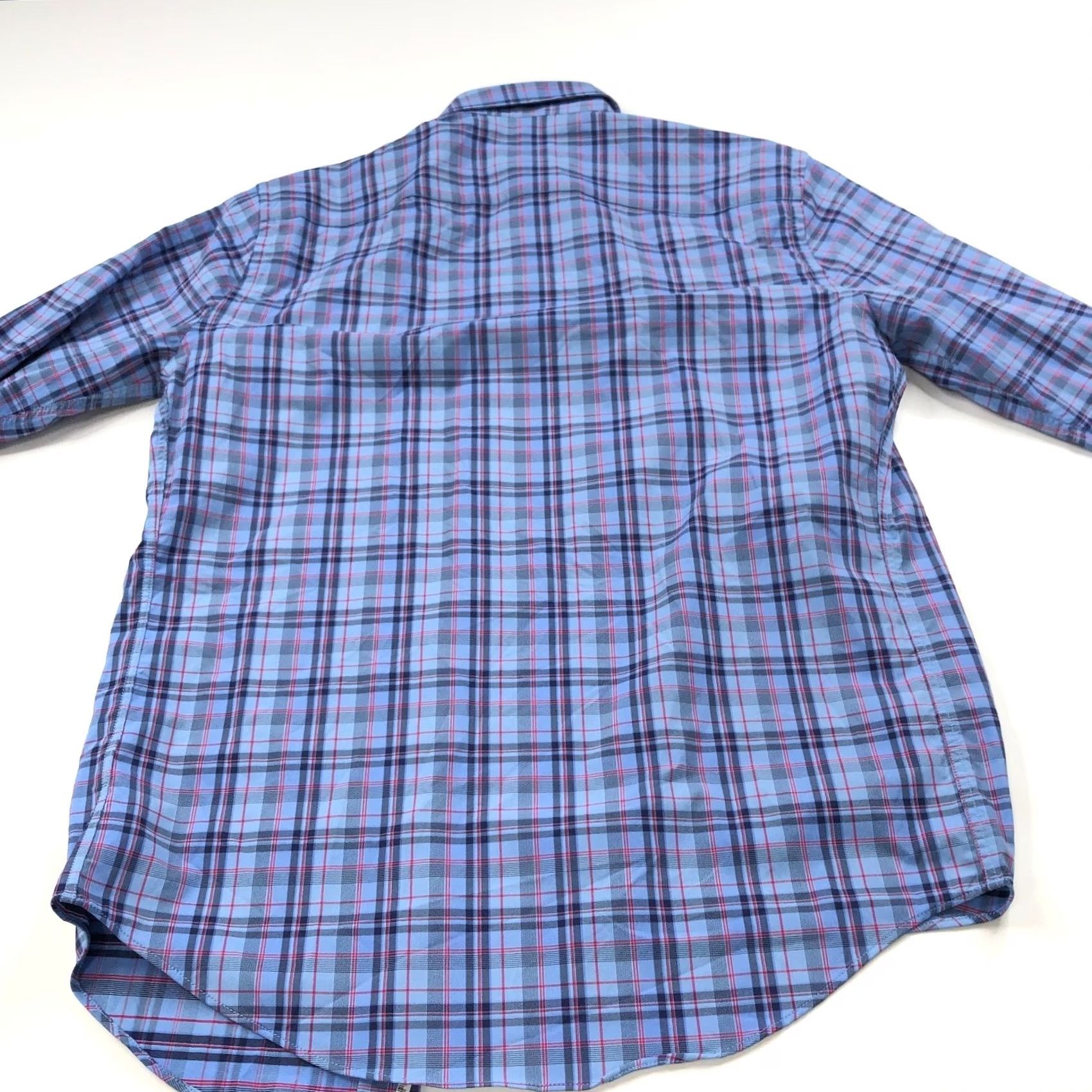Peter Millar Peter Millar Summer Comfort Shirt Plaid Long Sleeve Nylon Spandex Blue Small Regular Mens Button-Up Casual Comfort Fit Size US S / EU 44-46 / 1 - 5 Thumbnail