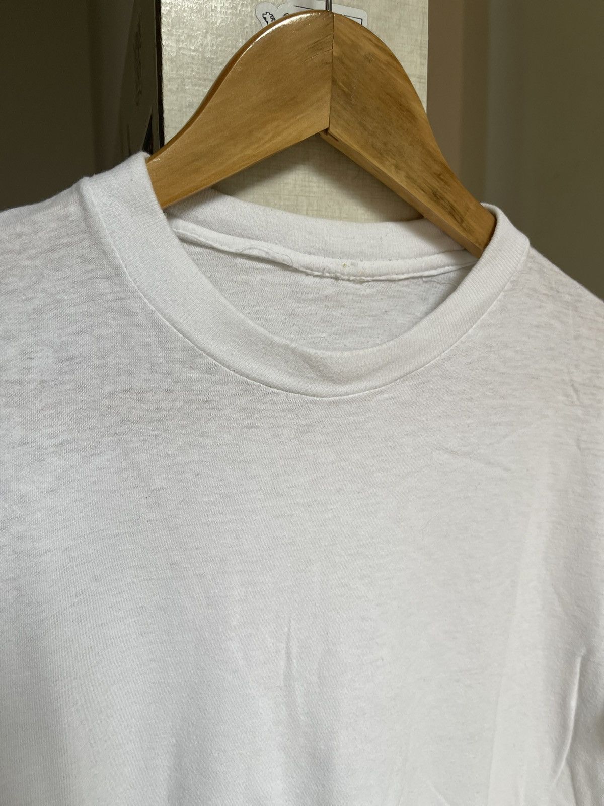 Vintage Vintage White Tee blank Size US L / EU 52-54 / 3 - 3 Thumbnail