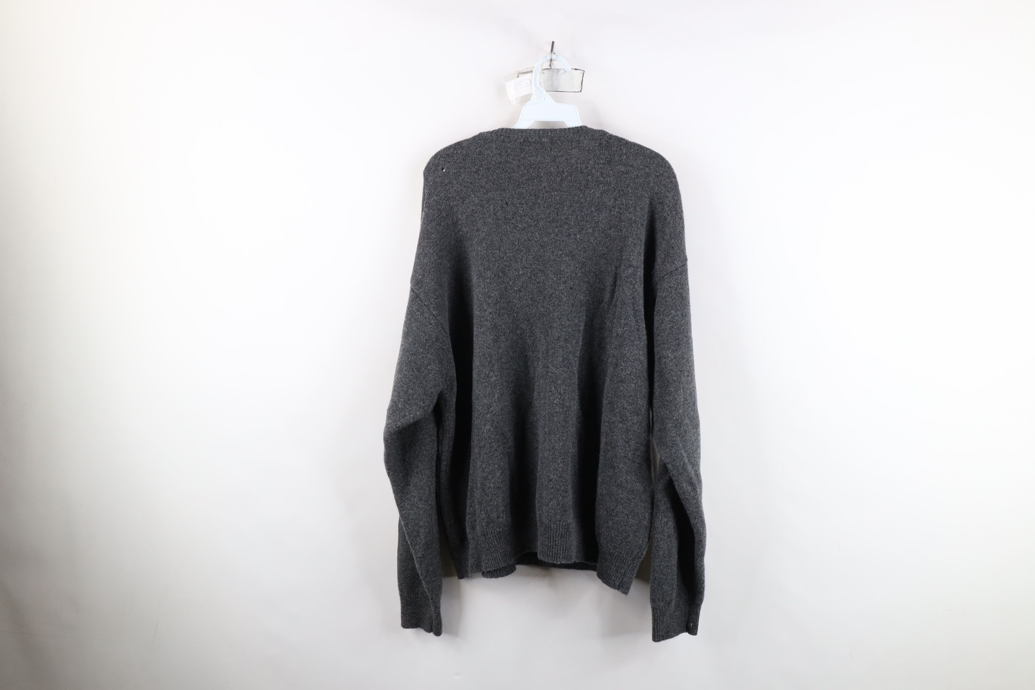 Vintage Vintage 90s Streetwear Wool Chunky Cable Knit Sweater Gray Size US XXL / EU 58 / 5 - 10 Thumbnail
