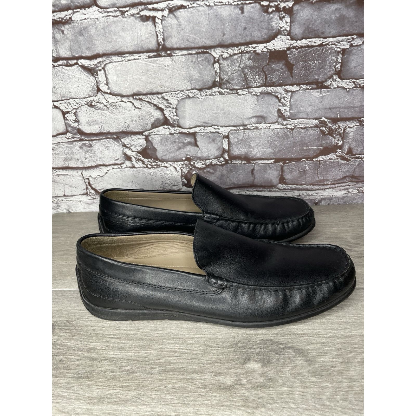 Ecco ECCO Black Leather Driving Loafers Mens Size 44 US 10-10.5 C Size US 11 / EU 44 - 13 Thumbnail