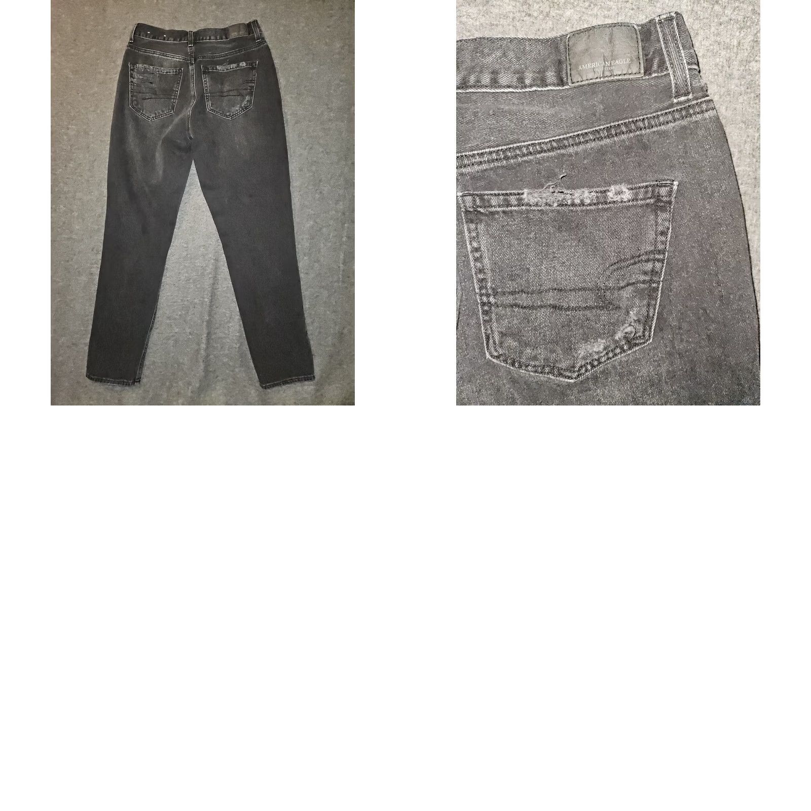 American Eagle Outfitters American Eagle Outfitters Mom Jeans Denim Black Distressed Stretch Mid 4 Regular 26 Inseam Women’s Regular Size 27" / US 4 / IT 40 - 8 Thumbnail
