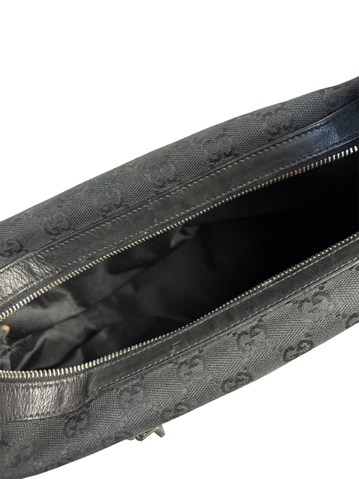 Gucci Gucci Vintage GG Canvas Small Black Shoulder Bag Luxury Size ONE SIZE - 11 Thumbnail