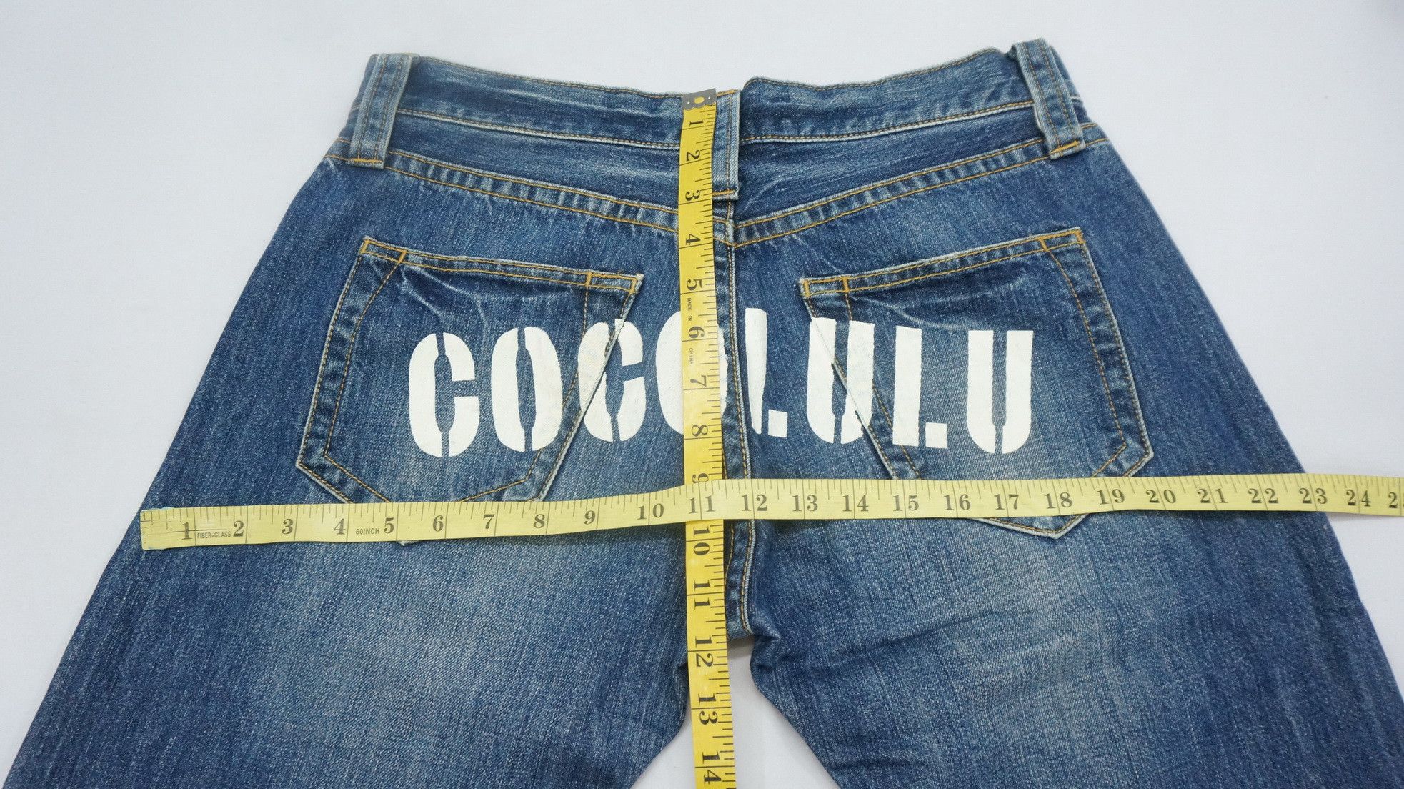 Designer Japan COCOLULU Spell Out Blue Jeans Size US 30 / EU 46 - 11 Thumbnail