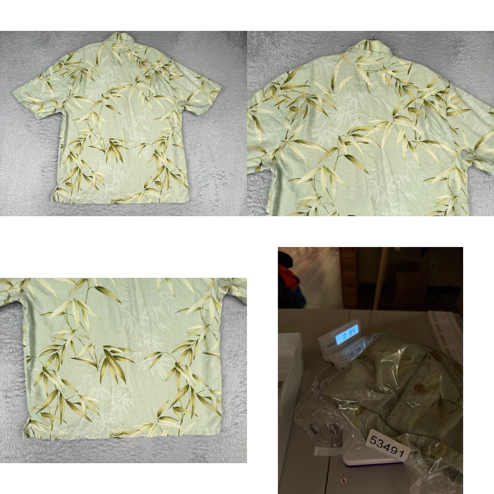 Vintage Jamaica Jaxx Shirt Men Large Green Leaf Floral Hawaiian 100% Silk Button Up Size US L / EU 52-54 / 3 - 9 Thumbnail