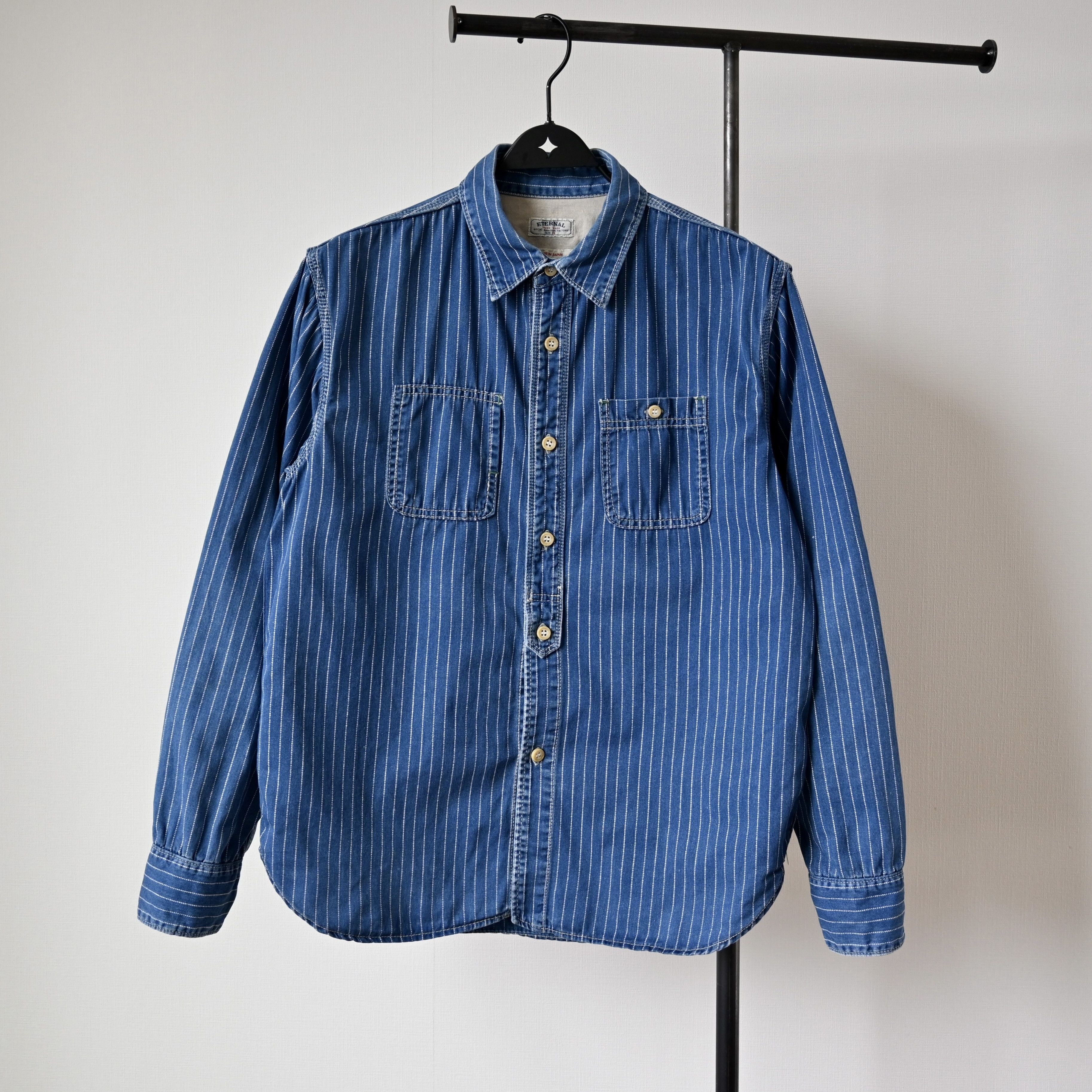 Eternal 2000s ETERNAL Wabash pin dot stripe indigo work shirt Size US S / EU 44-46 / 1 - 1 Thumbnail