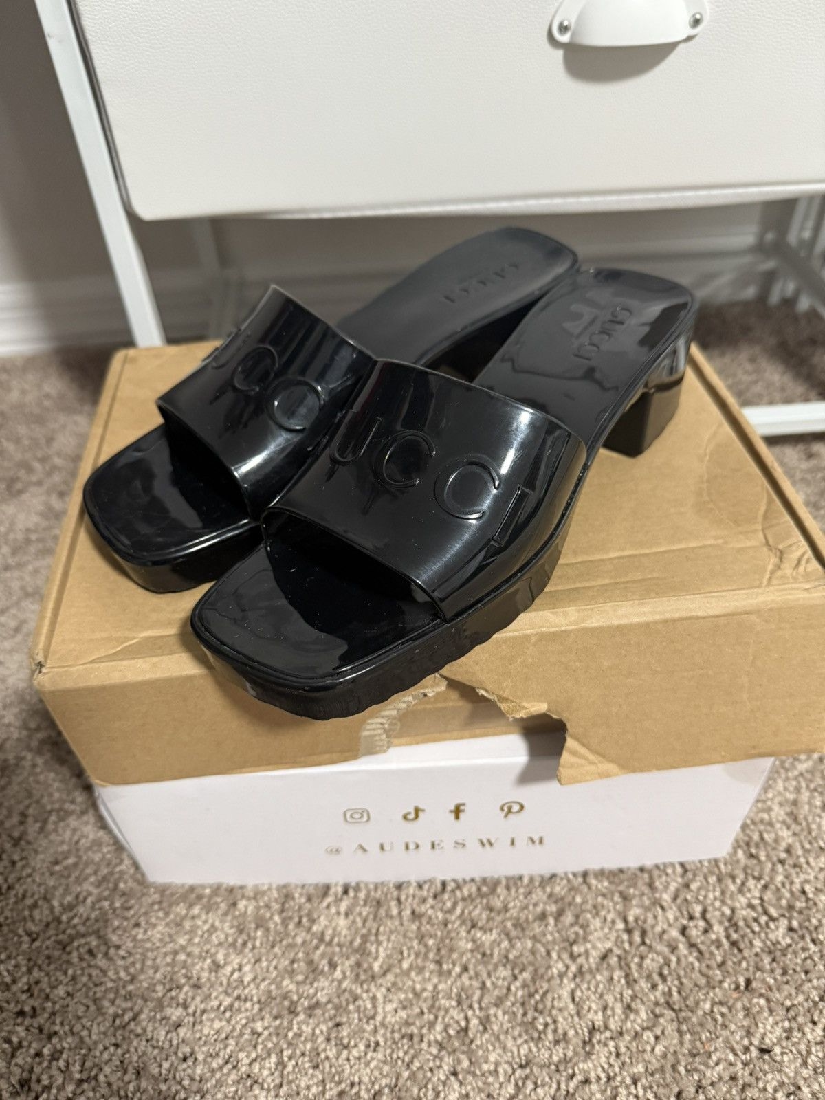 Gucci Gucci 60mm Slide Sandal Size US 9 / IT 39 - 1 Thumbnail