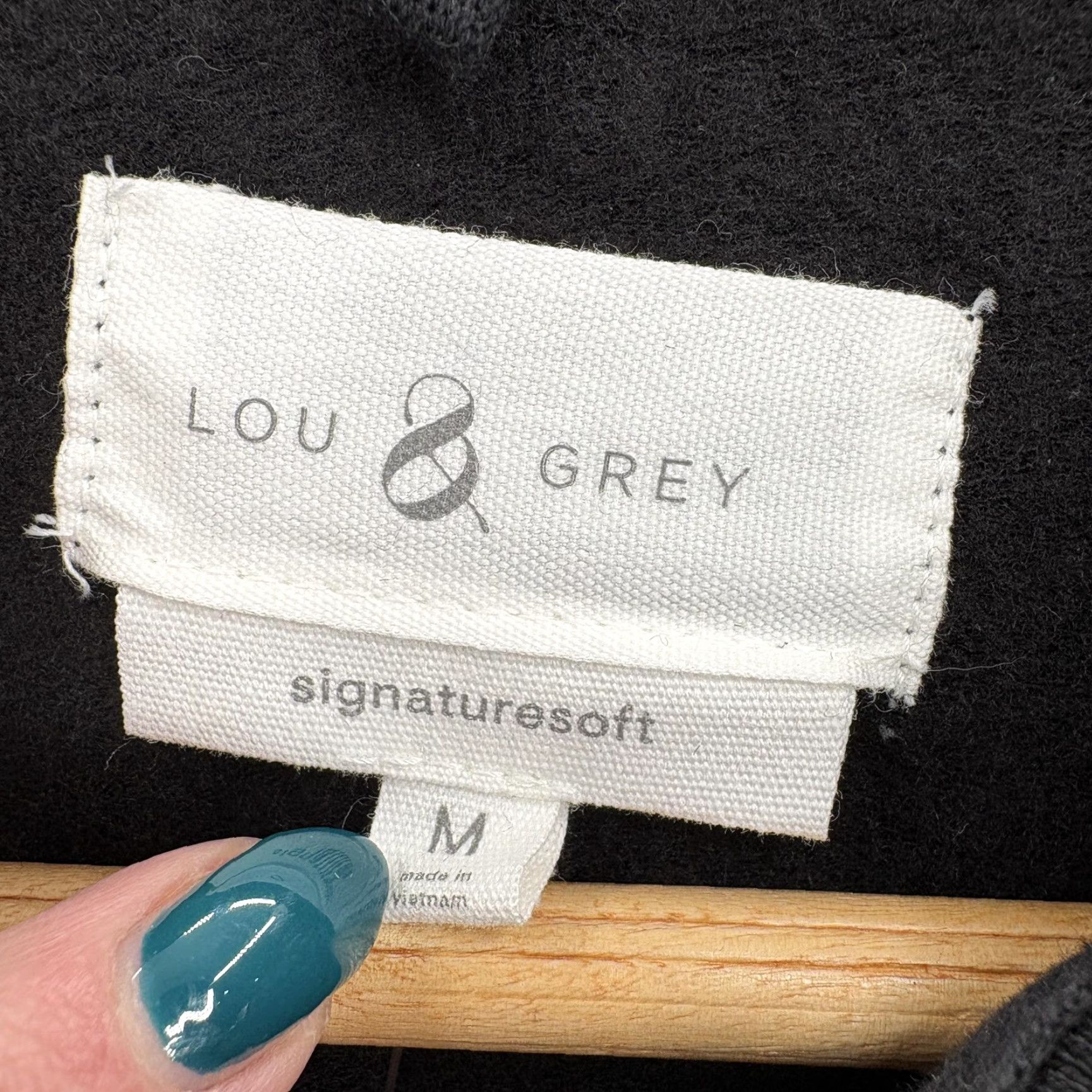Lou & Grey Lou & Grey Signaturesoft Mock Neck 1/2 Zip Pullover Womens M Black Casual Sweatshirt Size M / US 6-8 / IT 42-44 - 4 Thumbnail
