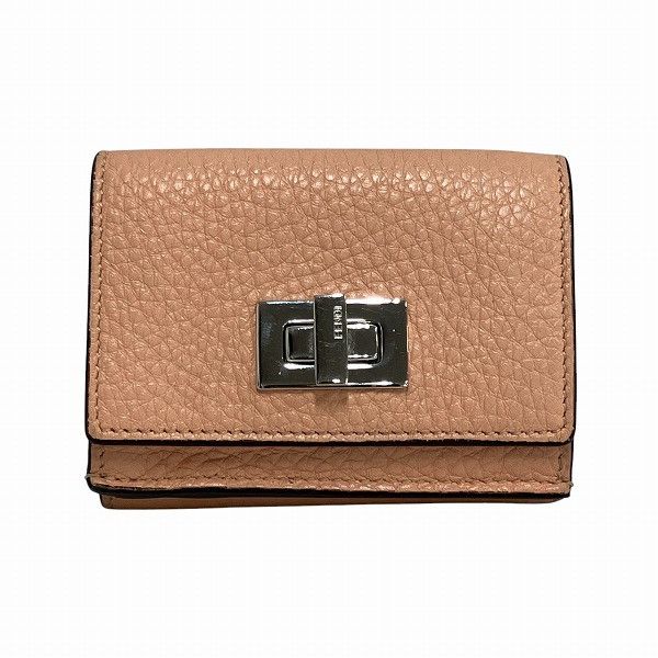 Fendi Fendi Fendi Peekaboo Selleria Calf Leather Wallet Leather Short Wallet 8M0426 Size ONE SIZE - 1 Thumbnail