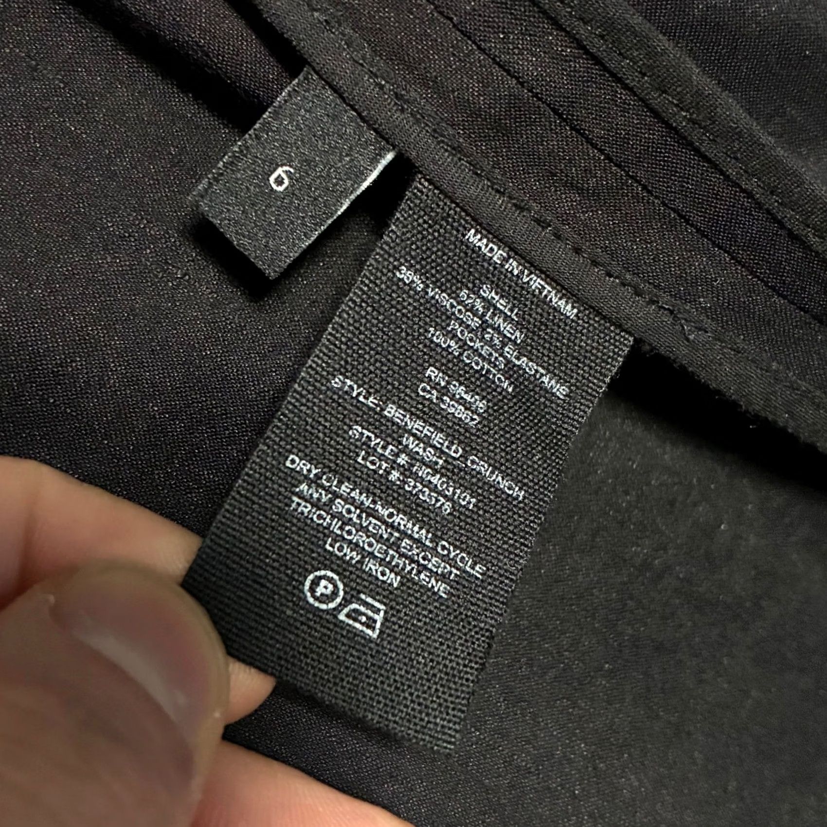 Theory EUC Theory Blazer Black Open Front Collarless Women's 6 Cropped Lightweight Linen Blend Jacket Size M / US 6-8 / IT 42-44 - 6 Thumbnail