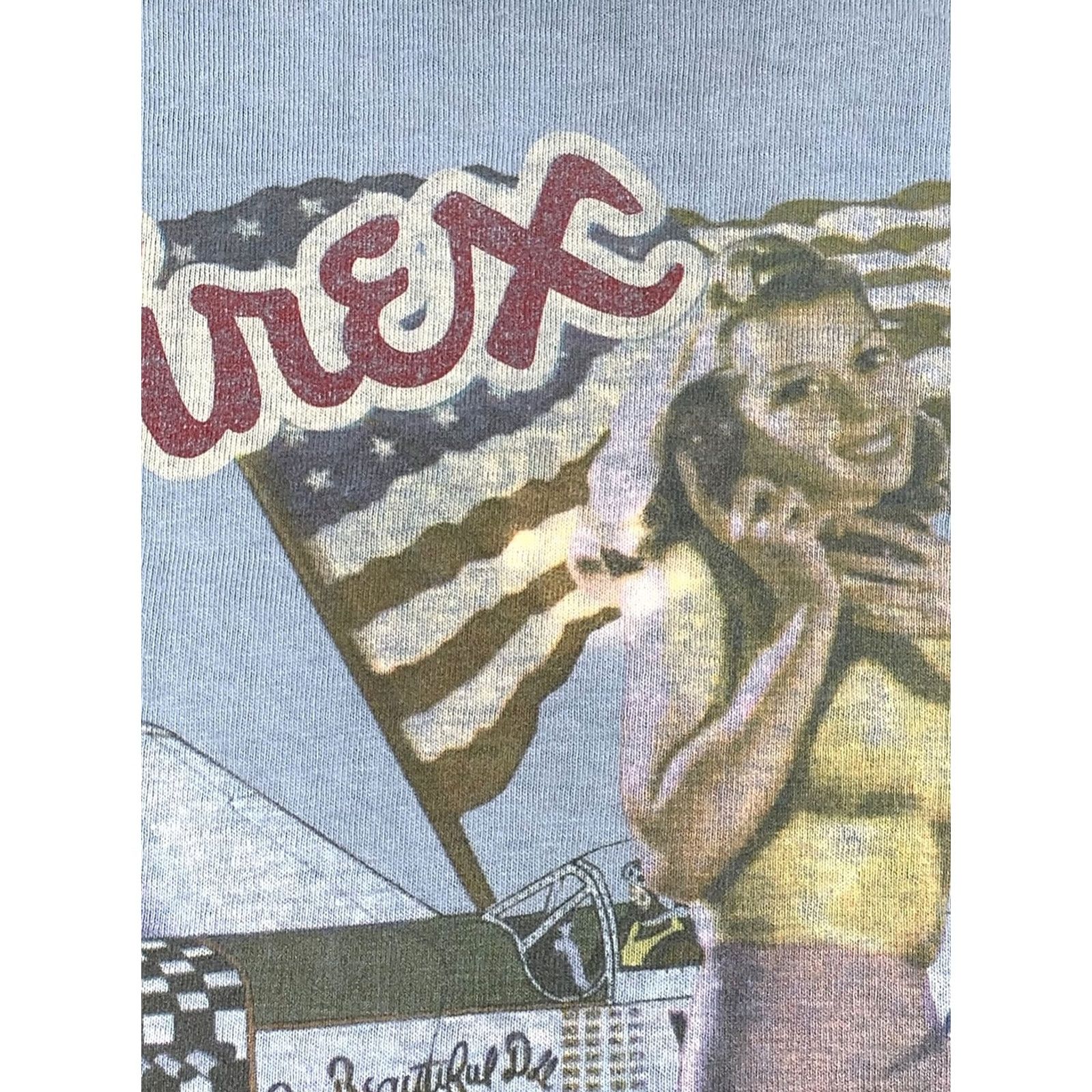 Avirex VINTAGE Avirex T Shirt L Blue Airplane USA Flag 13273 Avirex Shirt Adult Mens Size US L / EU 52-54 / 3 - 3 Thumbnail