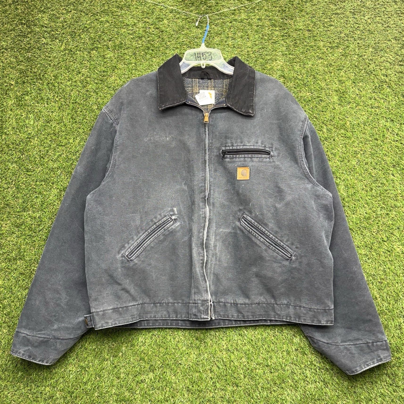 Carhartt VINTAGE Carhartt Detroit Jacket Mens XL Reg J97 PTL Zip Faded Workwear Gray/♦ 90s USA J97 PTL Bomber Jacket Mens XL Regular Size US XL / EU 56 / 4 - 2 Thumbnail