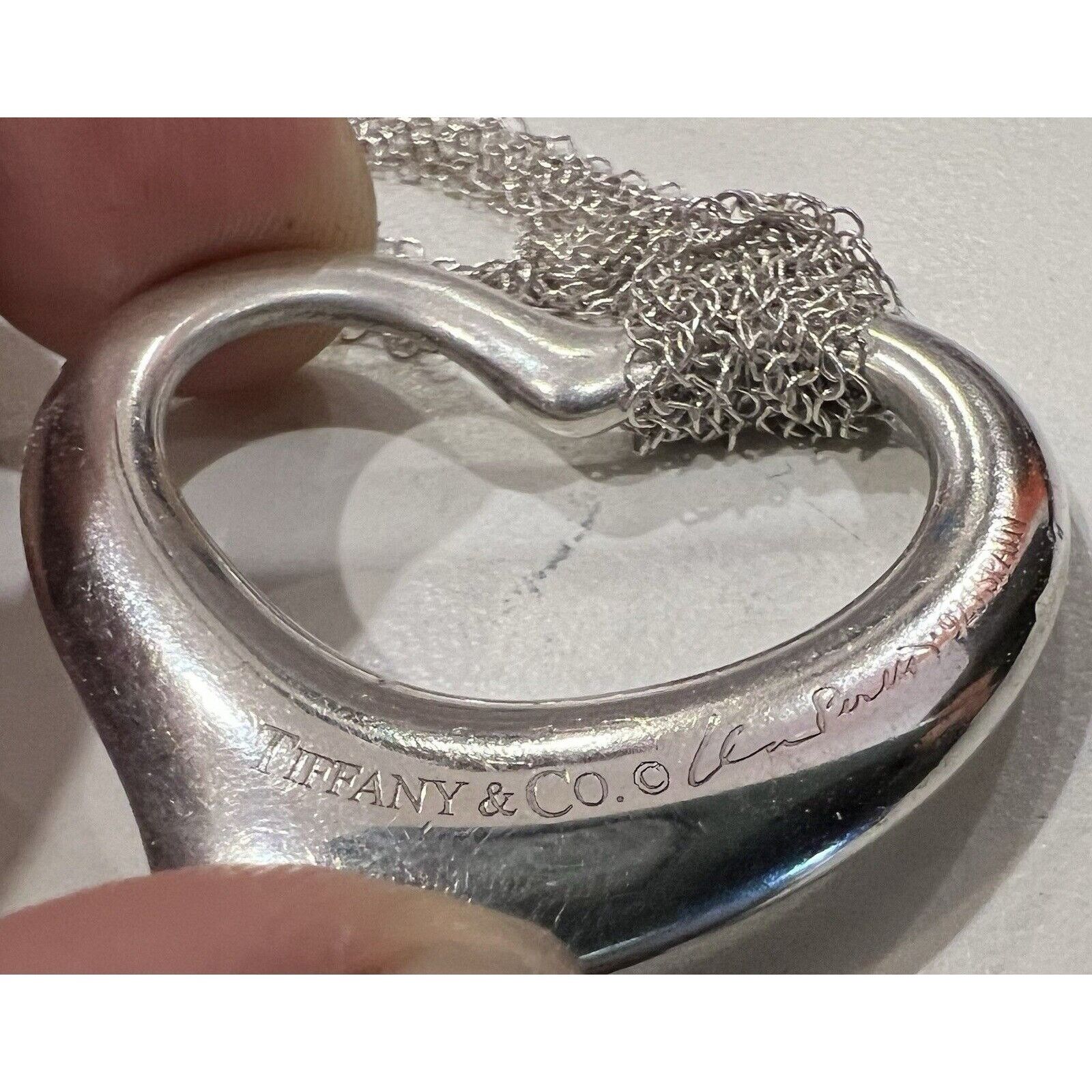 Tiffany & Co. Tiffany & Co. Elsa Peretti Open Heart 30in Chain 925 Mesh Size ONE SIZE - 4 Thumbnail