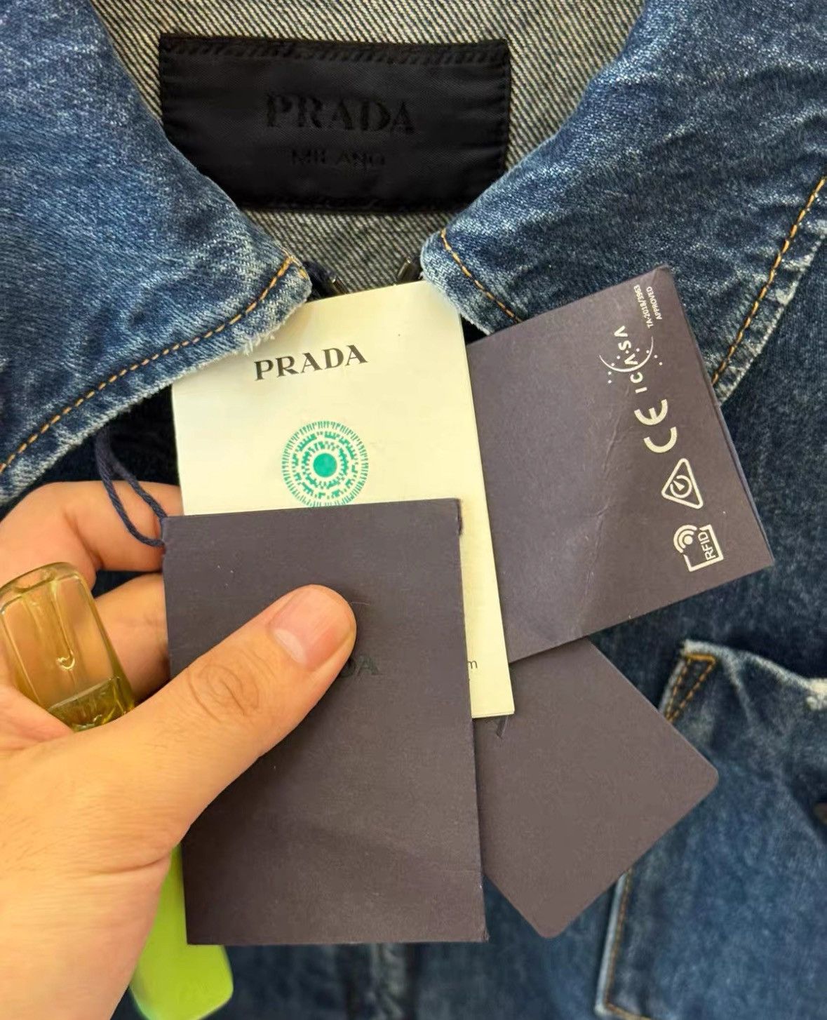 Prada Prada Denim Jacket with Triangle Logo-2506 Size US XXL / EU 58 / 5 - 3 Thumbnail