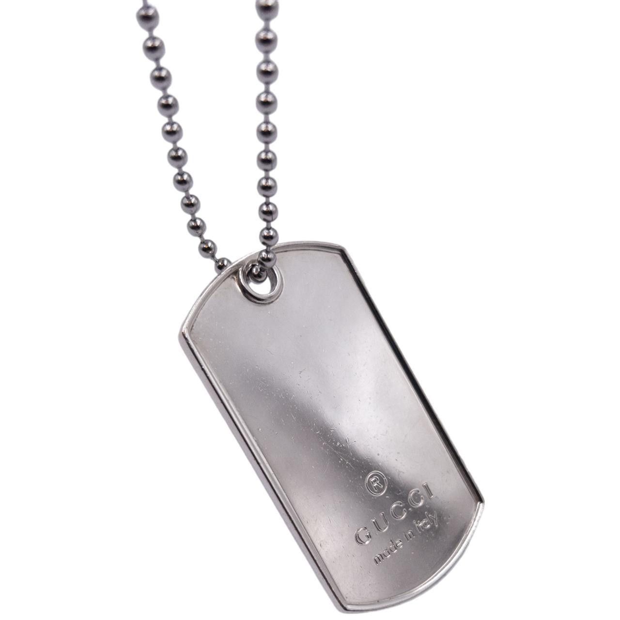 Gucci Vintage Gucci Dog Tag Necklace Size ONE SIZE - 3 Thumbnail