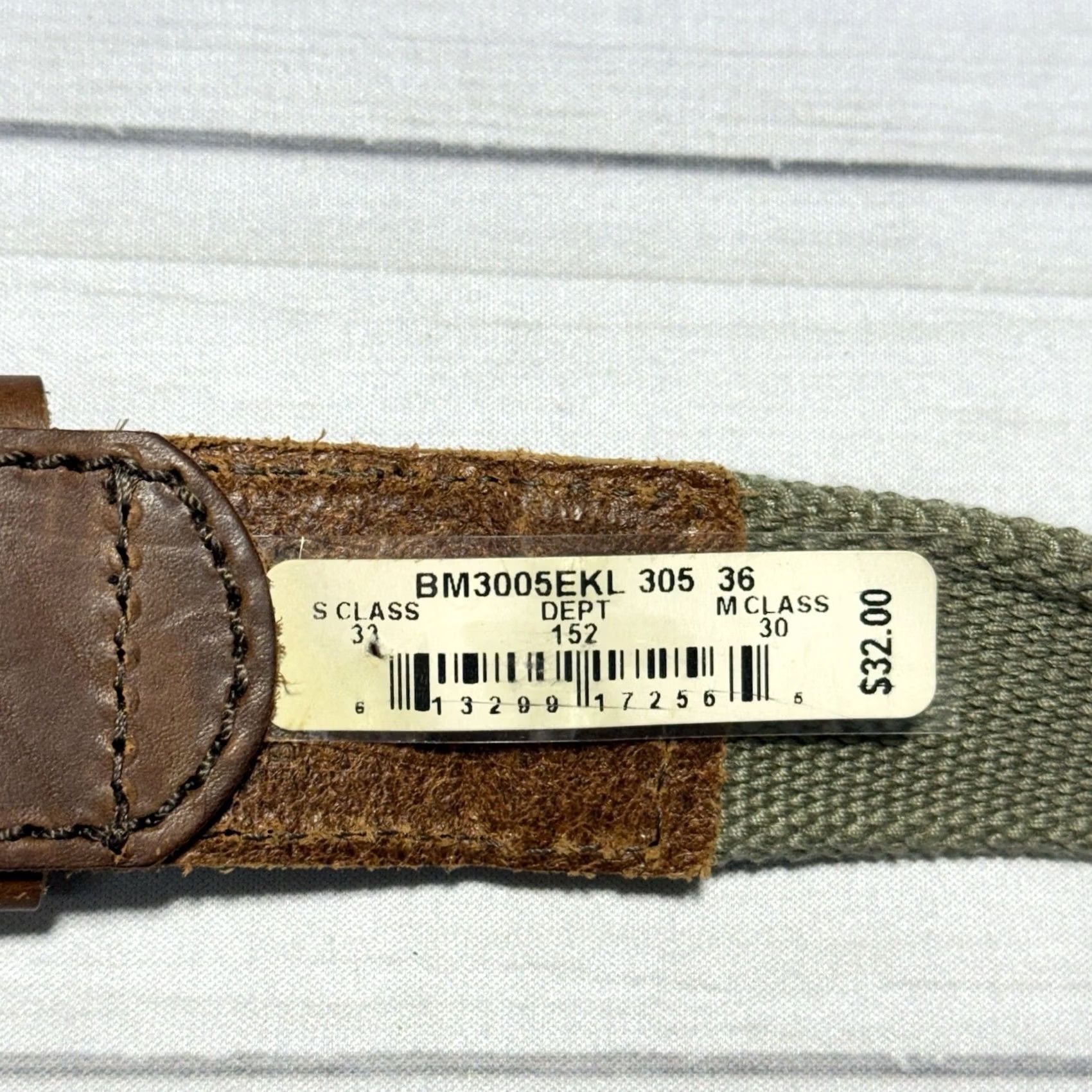 Eddie Bauer Eddie Bauer Belt Mens 36 Green Braided/Woven Belt Adjustable Buckle USA NWT BM3005EKL Size 36 - 5 Thumbnail