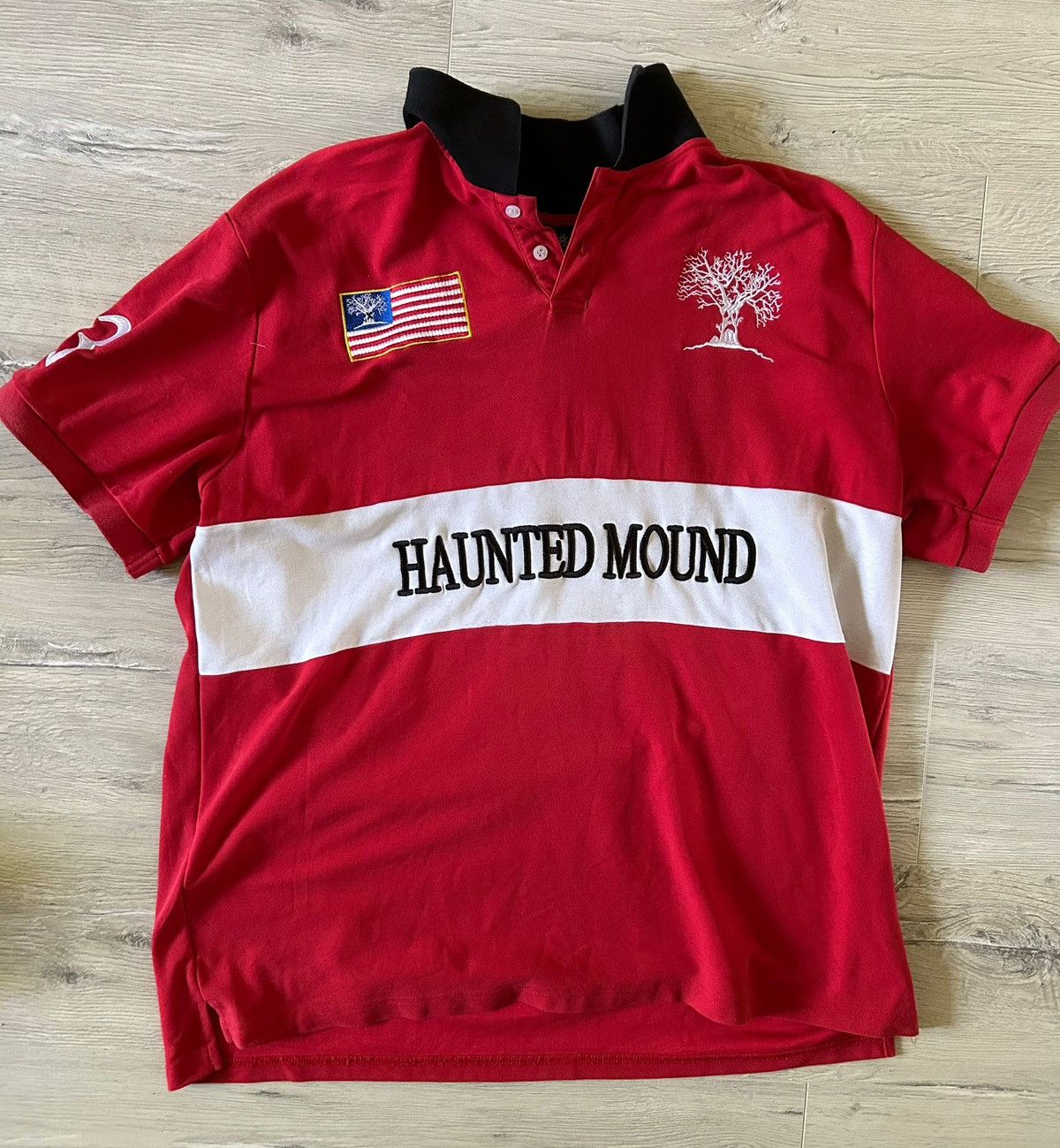 HAUNTED MOUND ポロシャツ swag HAUNTED MOUND POLOS 👕 OUT NOW AT HAUNTEDMOUND.COM DESIGNED BY
