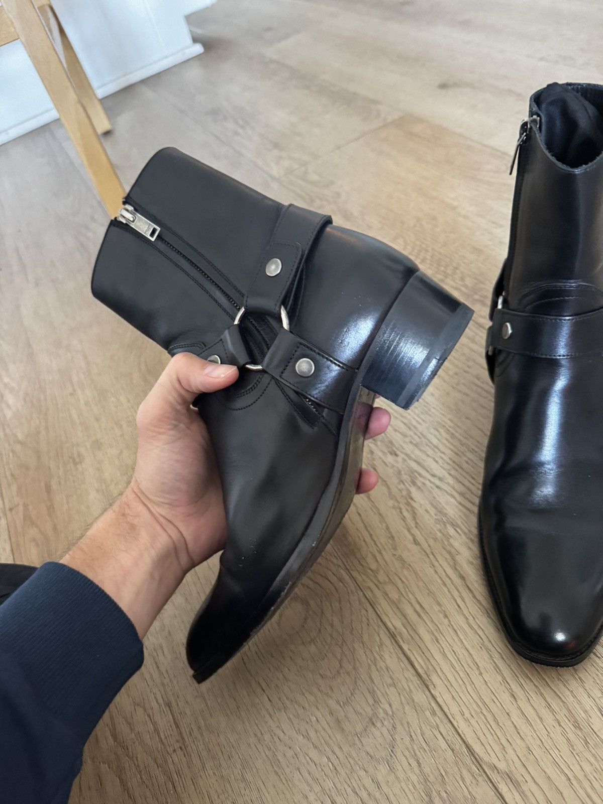 Saint Laurent Paris Leather harness wyatts Size US 7 / EU 40 - 3 Thumbnail