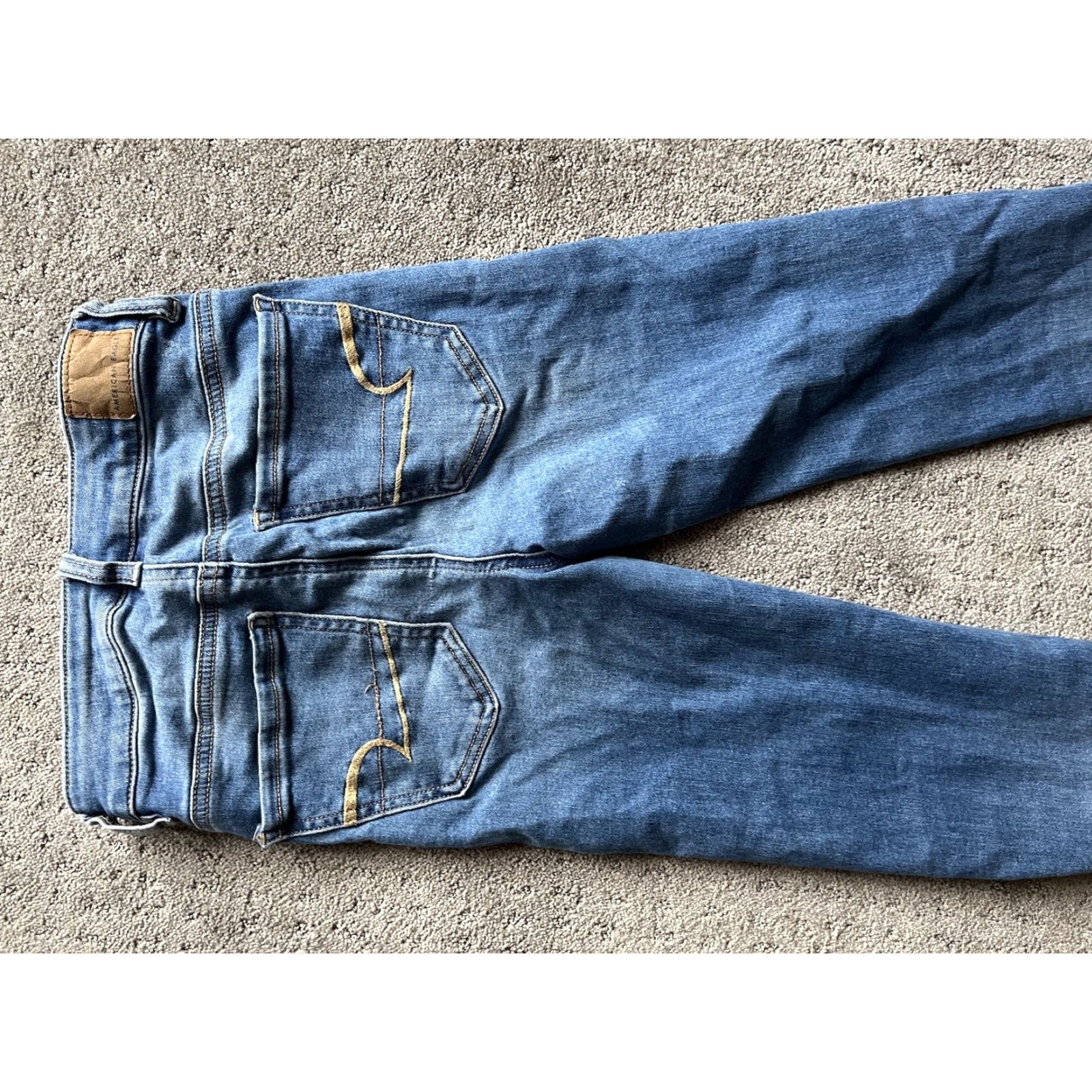 American Eagle Outfitters American Eagle Next Level Stretch Hi-Rise Jegging Jeans Light Wash Size 0 Adult Women Size 25" / US 0 / IT 36 - 4 Thumbnail