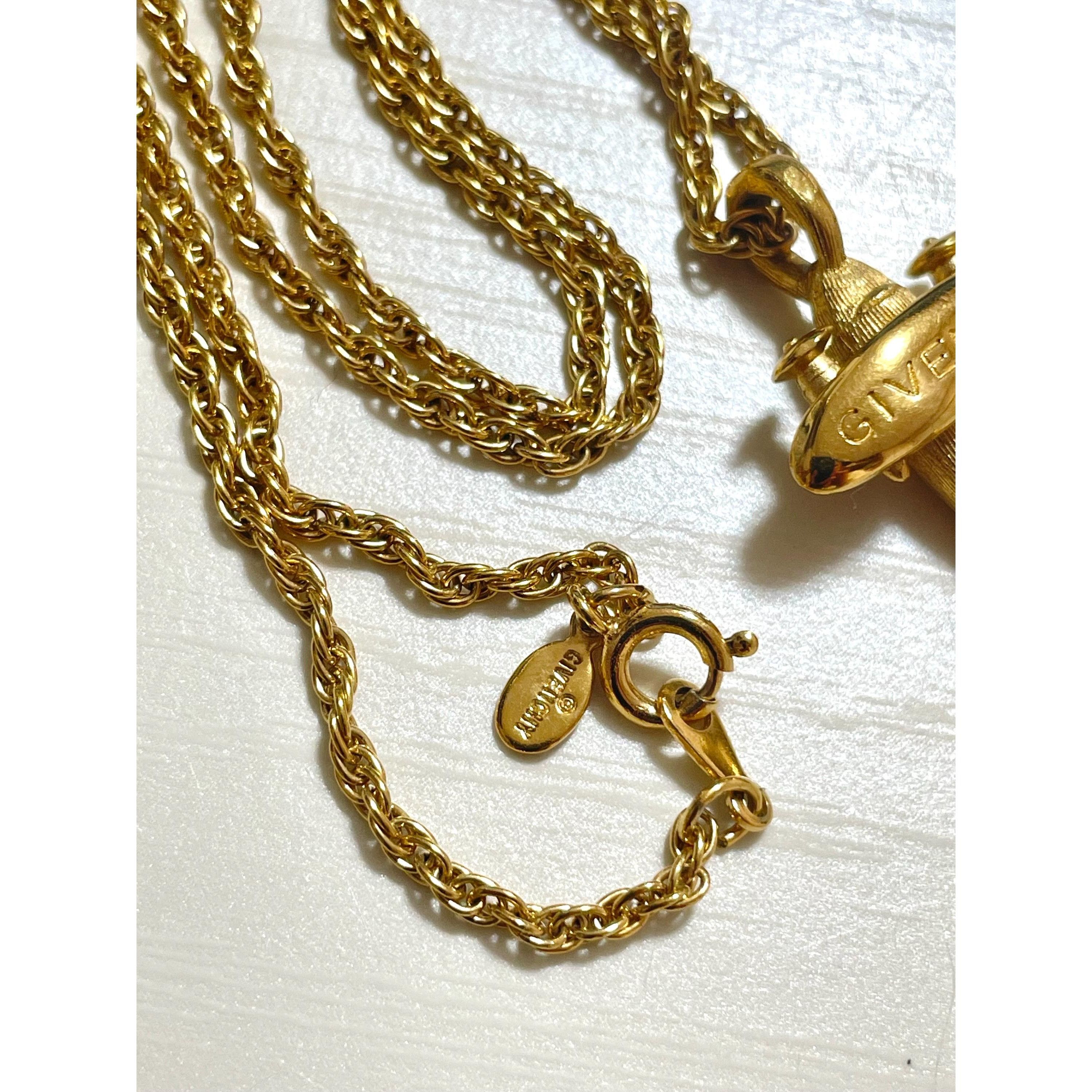 Givenchy Vintage Givenchy golden chain necklace with airplane top Size ONE SIZE - 6 Thumbnail
