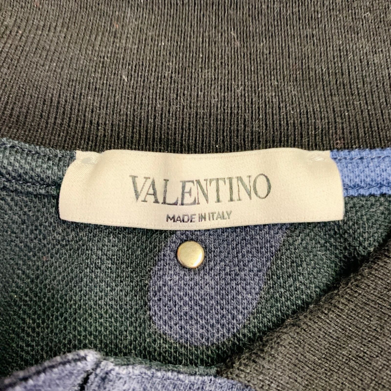Valentino VALENTINO Size M Black Blue Camouflage Cotton Buttoned Polo Size US M / EU 48-50 / 2 - 4 Thumbnail