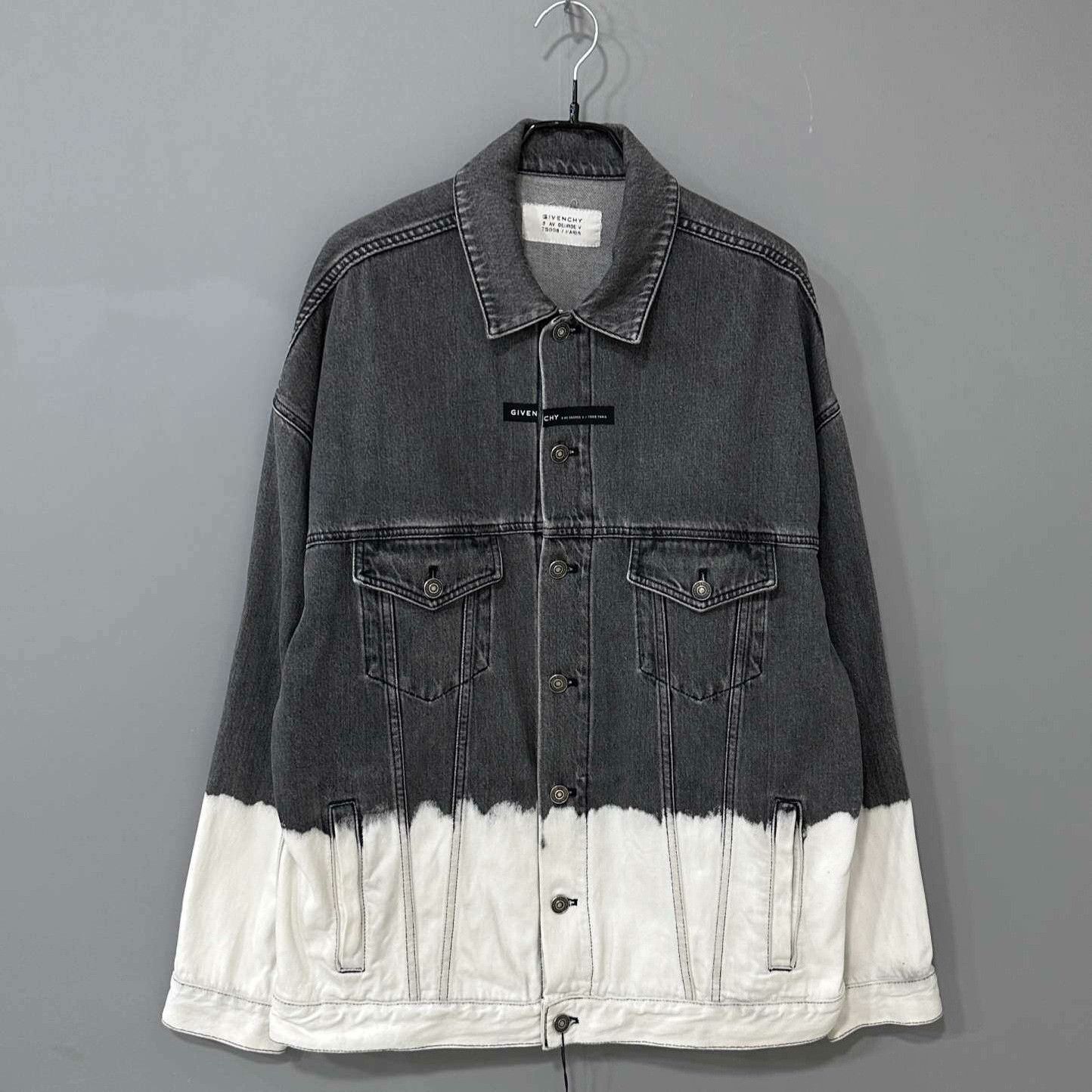 Givenchy Givenchy White-Gray Washed Denim Jacket Size US M / EU 48-50 / 2 - 1 Thumbnail