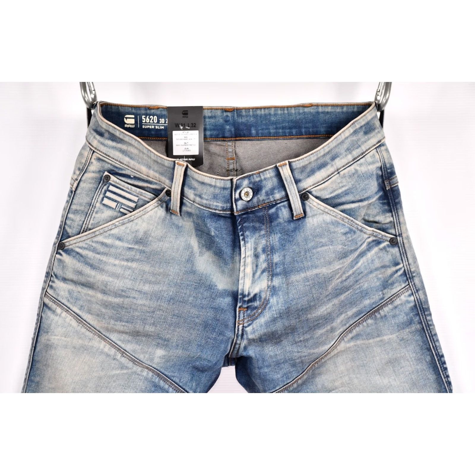 G-Star G-Star 5620 3D Zip Knee Super Slim Gavi Superstretch Jeans size W31 L32 Men blue Size US 31 - 3 Thumbnail