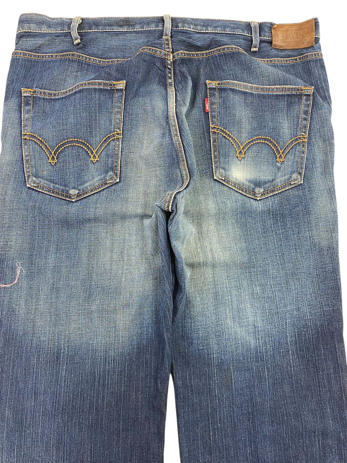 Edwin Edwin Whiskered Mud Wash Style Straight Leg Jeans Size US 40 / EU 56 - 4 Thumbnail