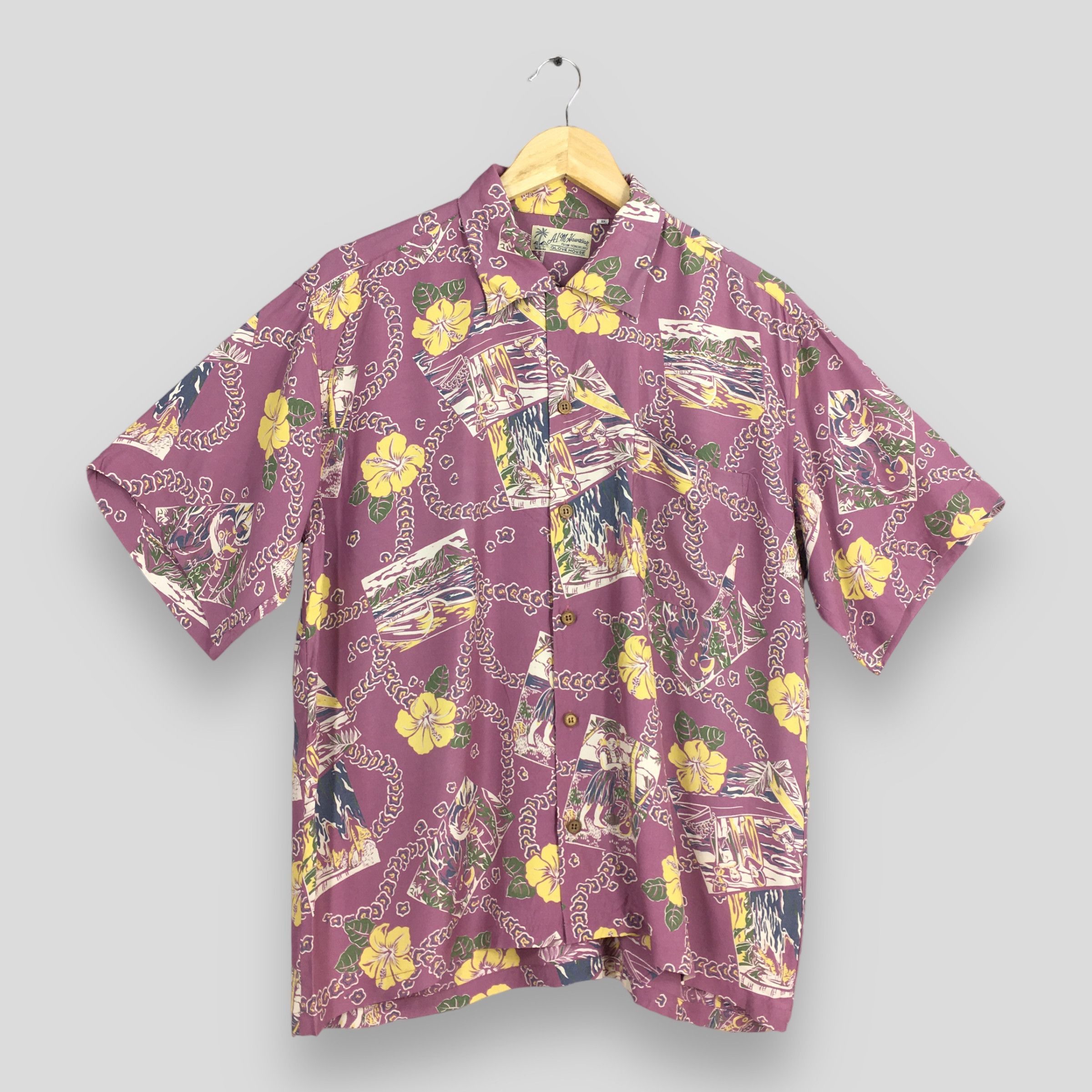 Life's a Beach Vintage Glove House Hawaiian Hibiscus Shirt Medium Size US M / EU 48-50 / 2 - 1 Thumbnail