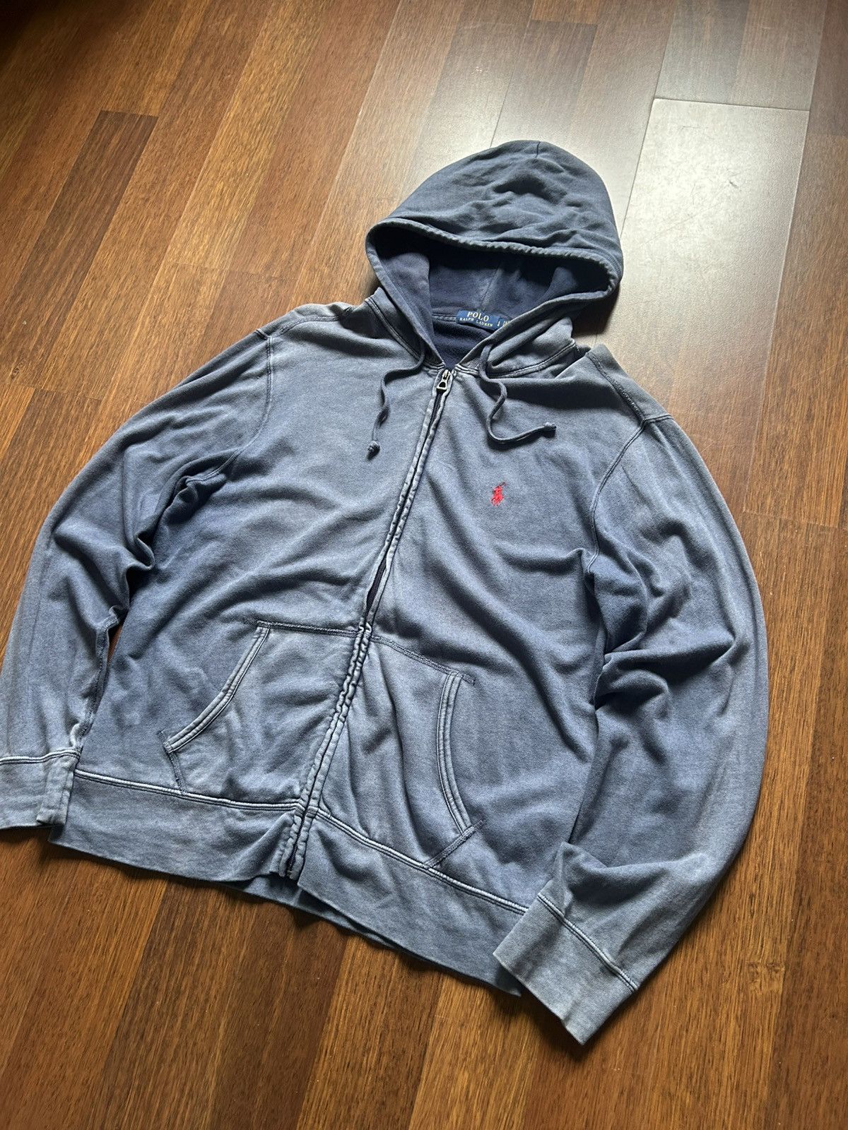 Polo Ralph Lauren Vintage Polo Ralph Lauren SunFaded Zip Hoodie Y2K Streetwear Size US L / EU 52-54 / 3 - 2 Thumbnail
