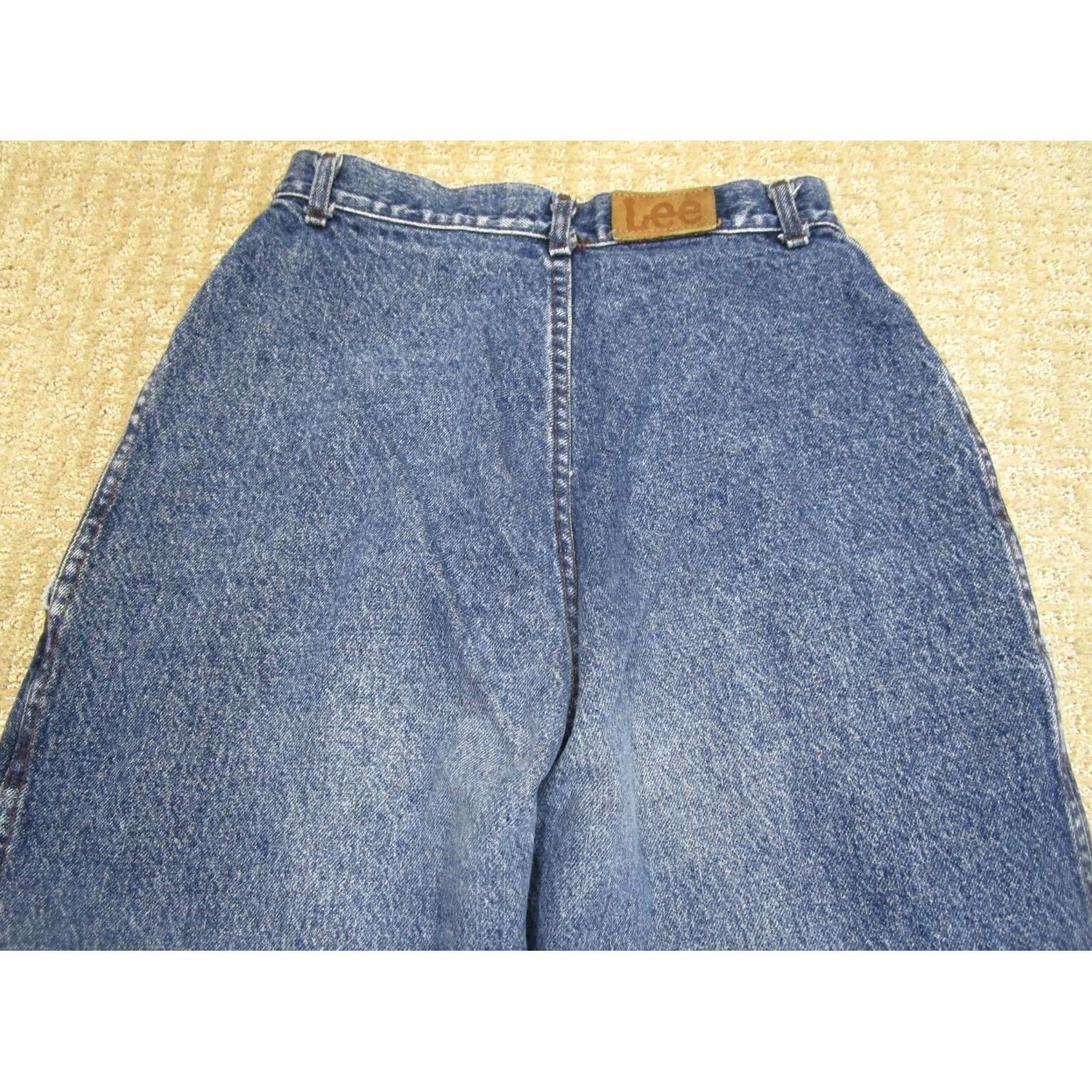 Lee VINTAGE Lee Jeans Women 27 Blue High Rise Pleated Tapered 5-Pocket Denim Jeans Women Blue 90s Retro USA Mens Size 27" / US 4 / IT 40 - 4 Thumbnail