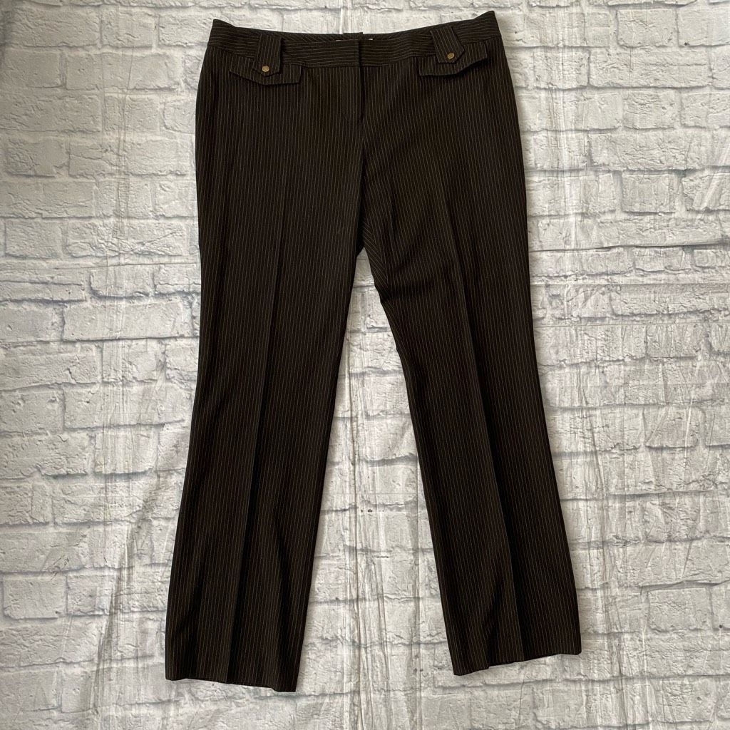 Michael Kors Michael Kors women 14 pin stripe dress pants brown Size 36" / US 14 / IT 50 - 1 Thumbnail