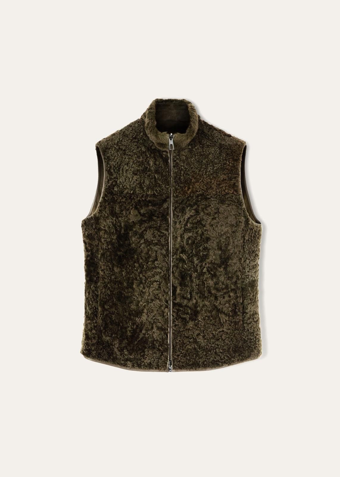 Loro Piana o1srvl11e1224 Shearling Marlin Vest in Green Size US L / EU 52-54 / 3 - 6 Thumbnail