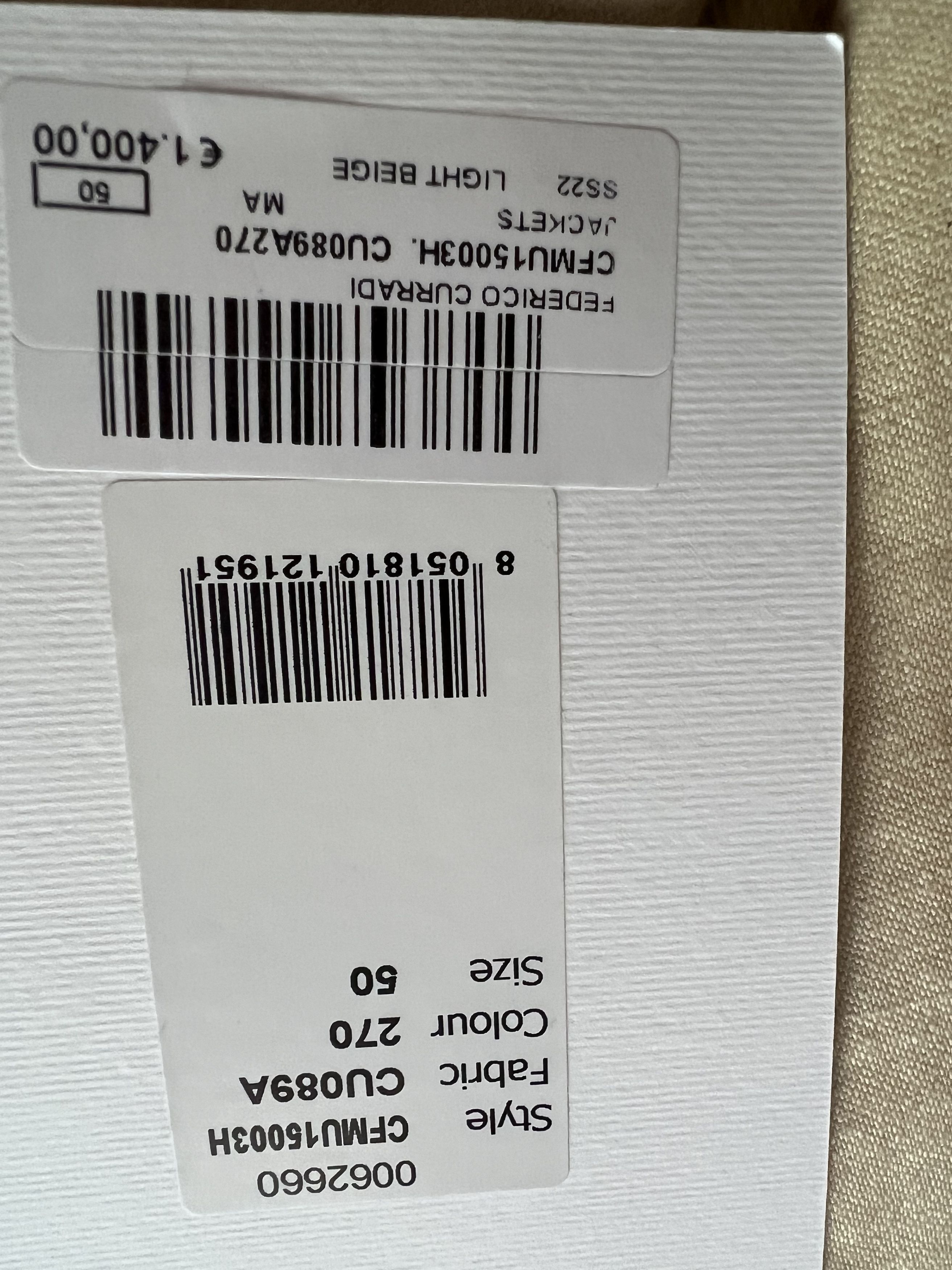 Federico Curradi Suit Blazer+Bermuda Linen Degradè Size 42R - 14 Thumbnail