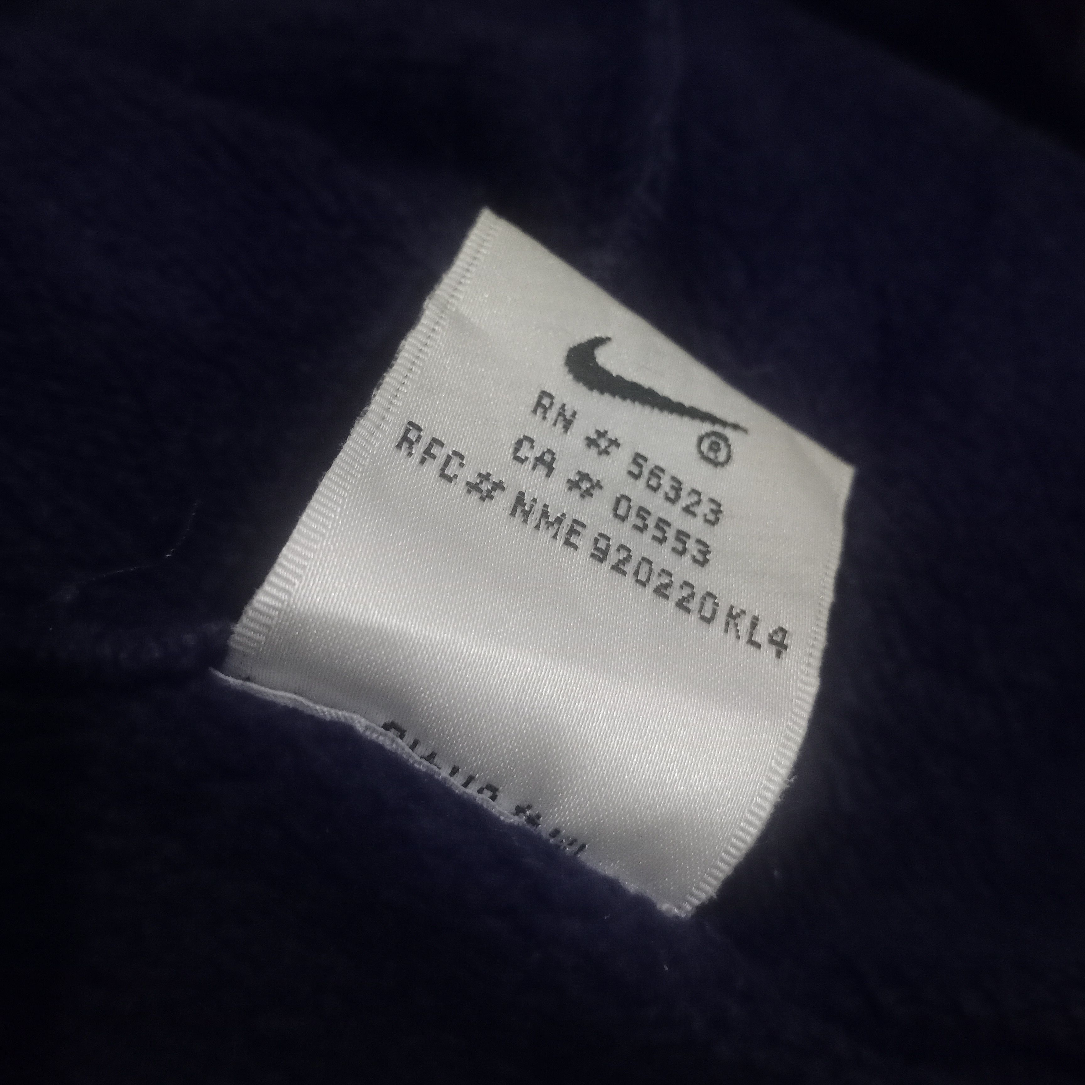 Nike × Vintage Vintage Nike Small Logo Half Zipper Hoodie Blue Navy Swoosh Size US XL / EU 56 / 4 - 9 Thumbnail