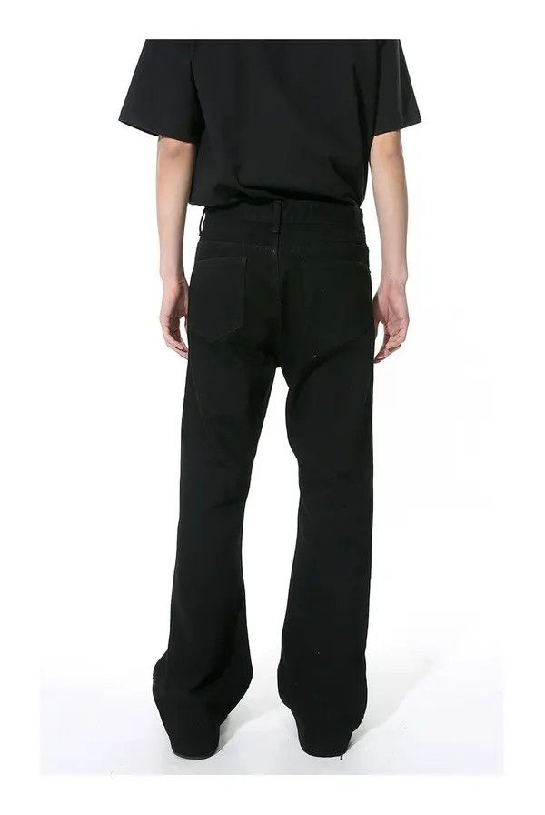 VIBE Opium Zipper Flared Stack Black Denim Jeans Size US 32 / EU 48 - 4 Thumbnail
