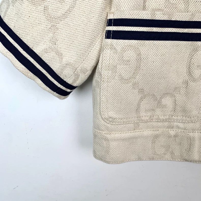 Gucci Gucci Size 38 Beige double G dark pattern full print cotton Size US XS / EU 42 / 0 - 4 Thumbnail