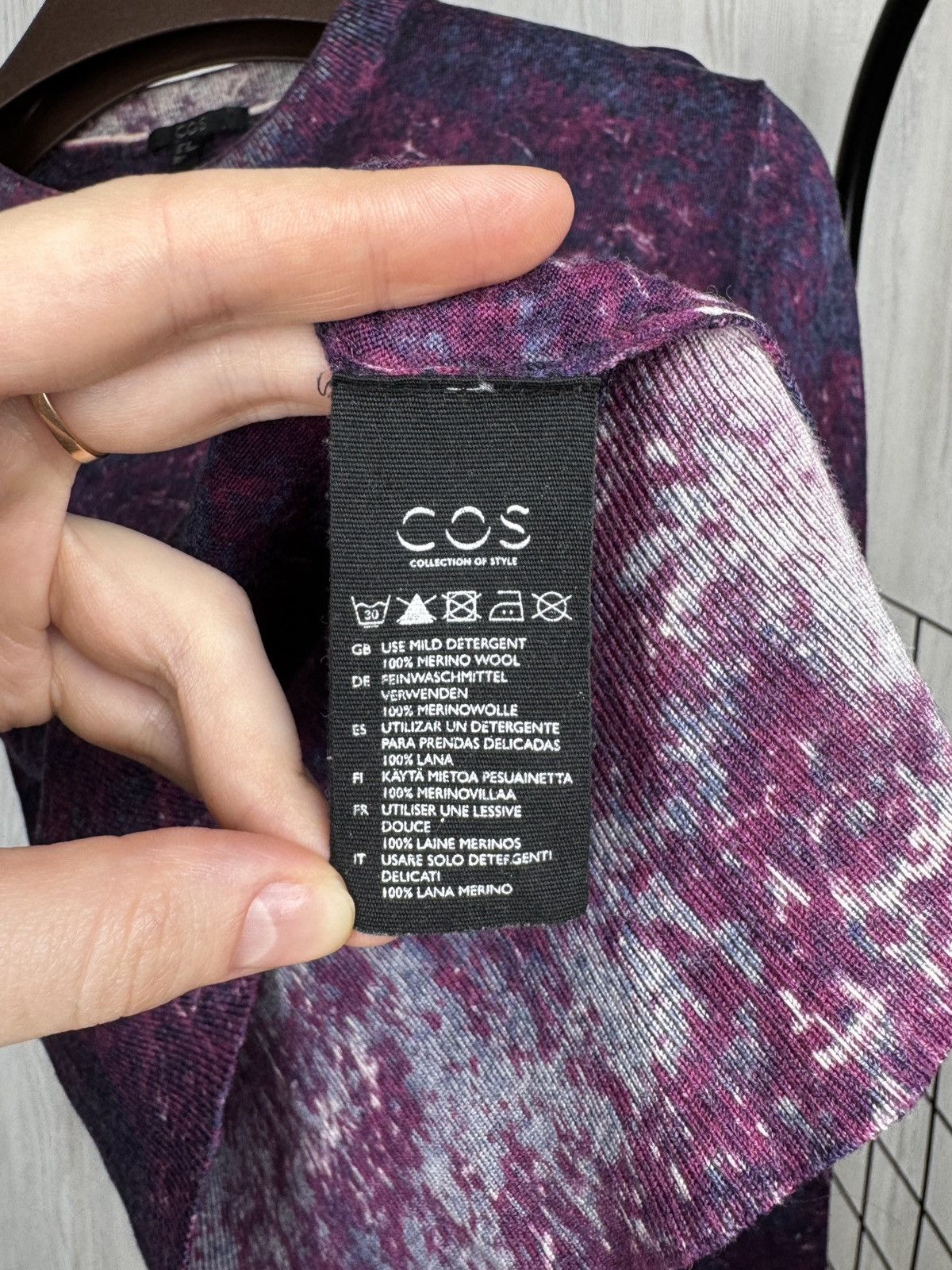 Cos COS merino wool painted sweater size XS Size XS / US 0-2 / IT 36-38 - 8 Thumbnail