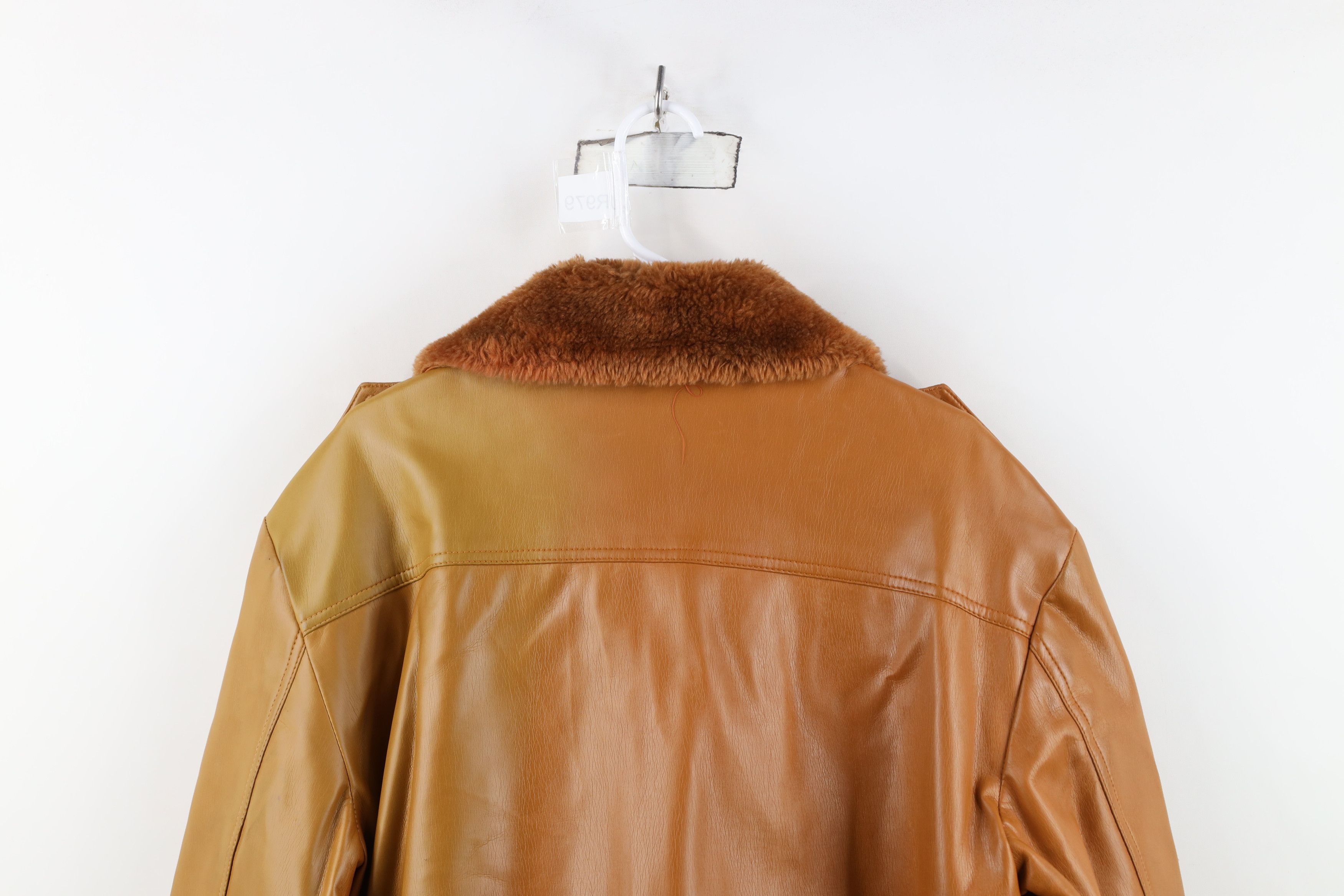 Vintage Vintage 70s Streetwear Faux Leather Flight Bomber Jacket Size US L / EU 52-54 / 3 - 15 Thumbnail