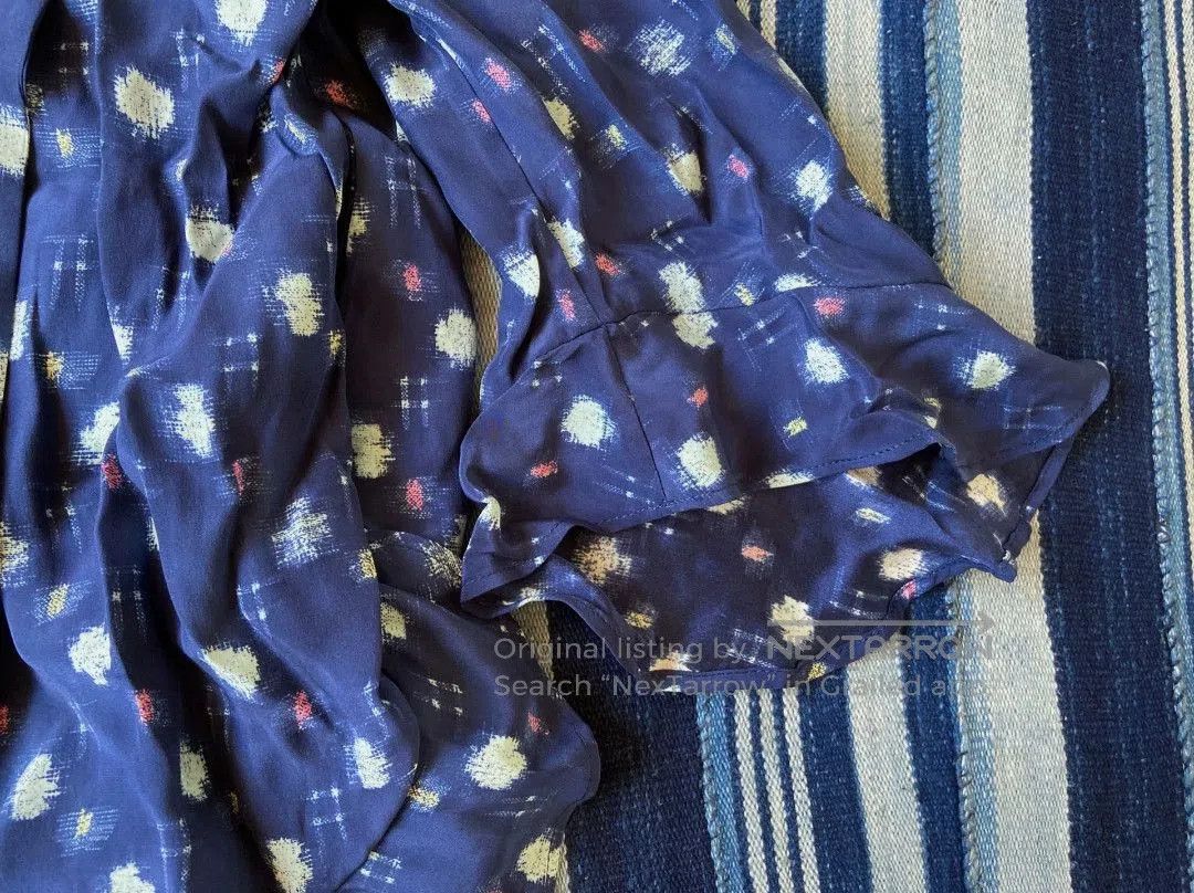Visvim navy silk ruffle shirt by visvim. Size S / US 4 / IT 40 - 6 Thumbnail